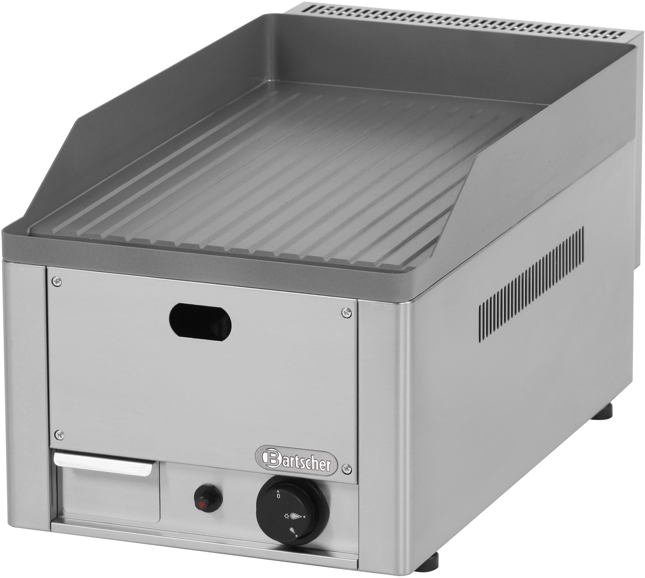 Gas-Griddleplatte 320, Guss, gerillt