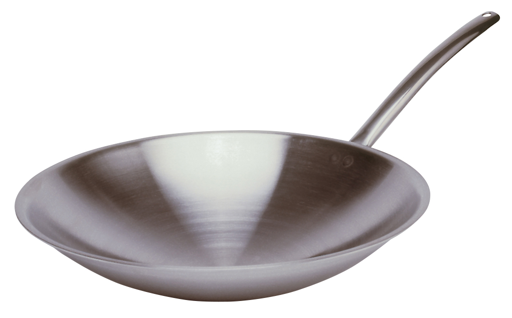 Wok-Pfanne Edelstahl ø 390mm