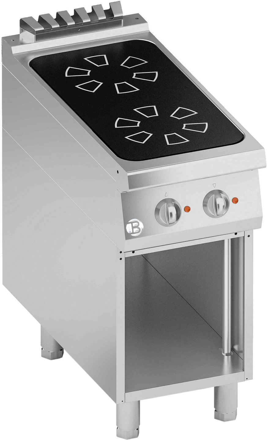 Induktionsherd 2 Felder, Unterbau offen