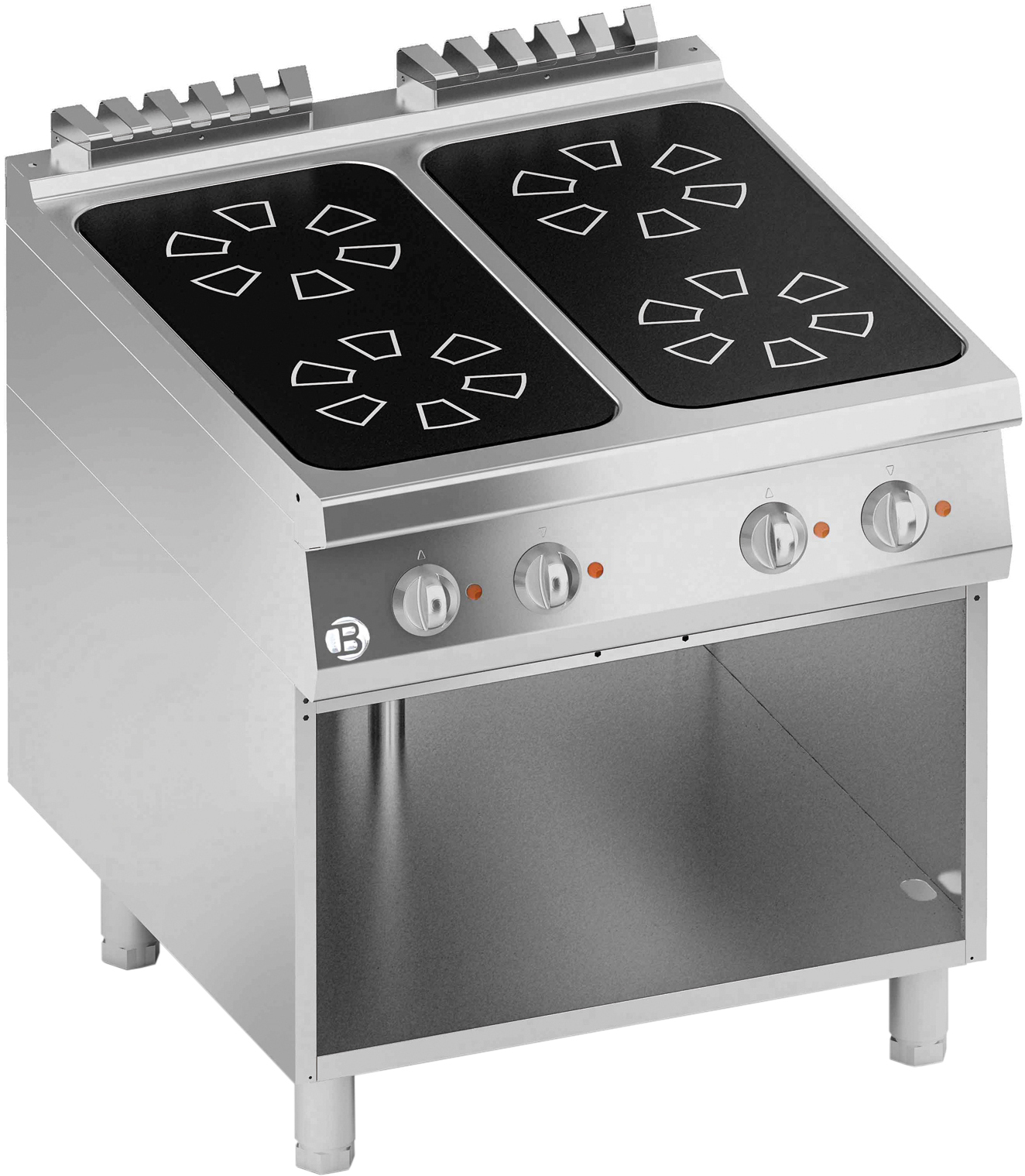 Induktionsherd 4 Felder, Unterbau offen