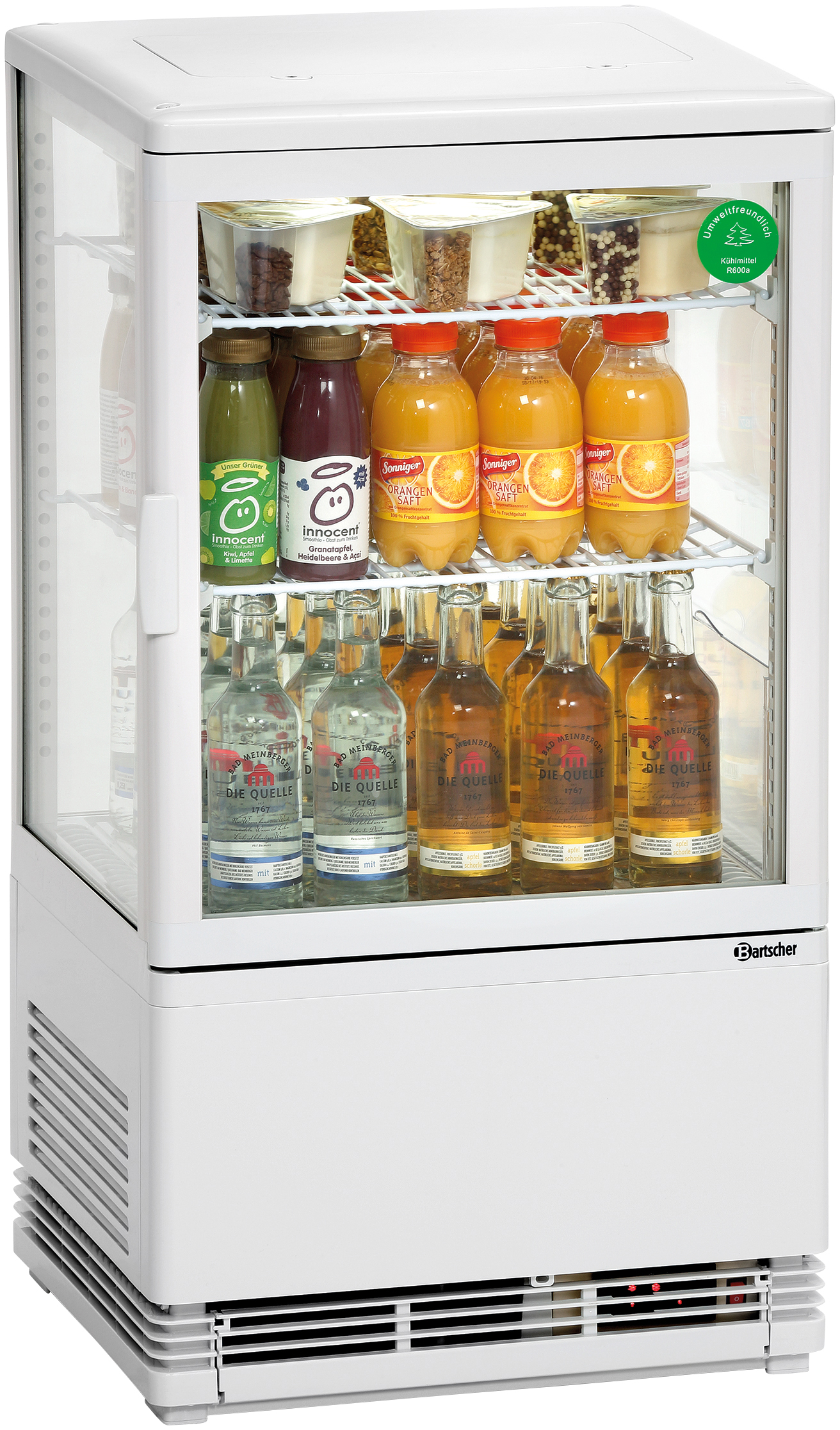 Mini-Kühlvitrine 58L, weiss