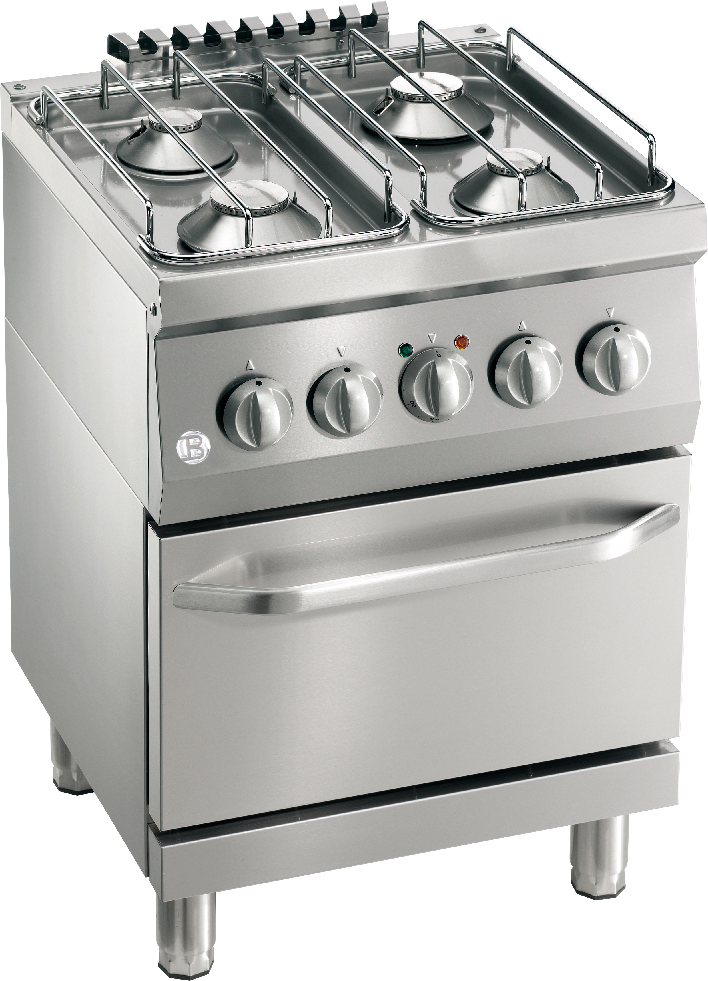 Gasherd 4 Flammen, E-Backofen GN 1/1