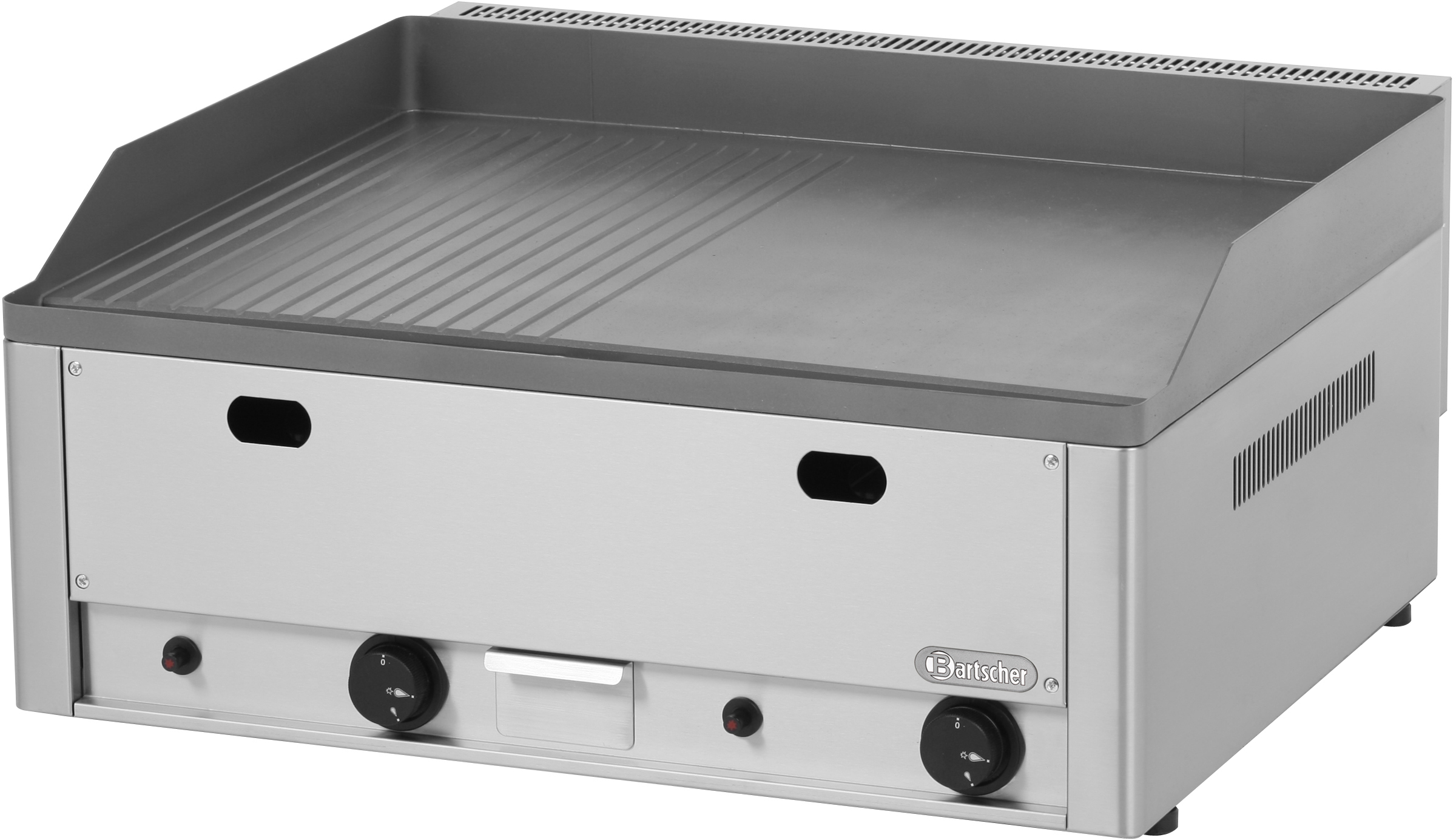Gas-Griddleplatte 650, Guss, 1/2-1/2