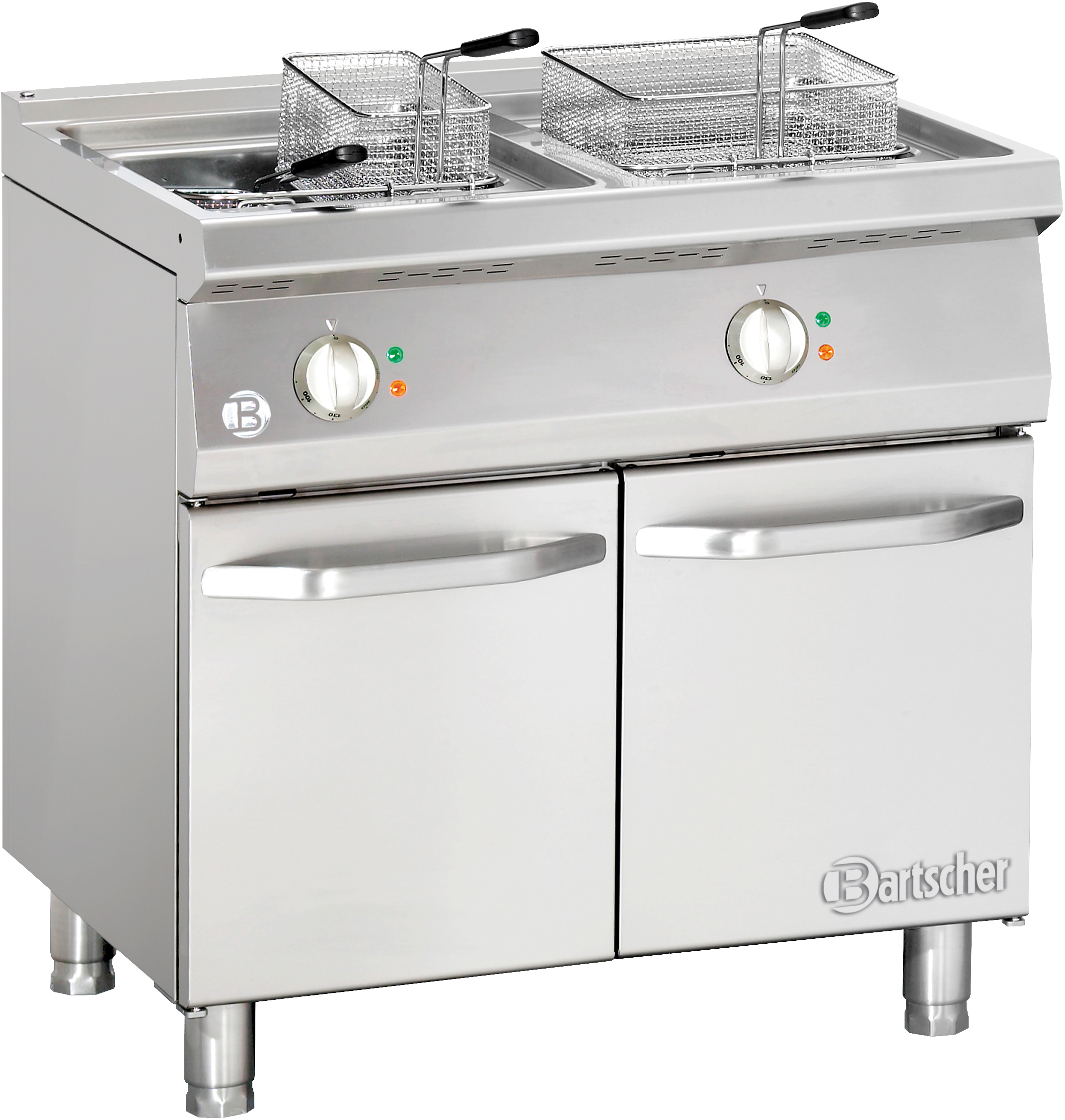 Elektro-Standfritteuse 2 Becken 15 Liter