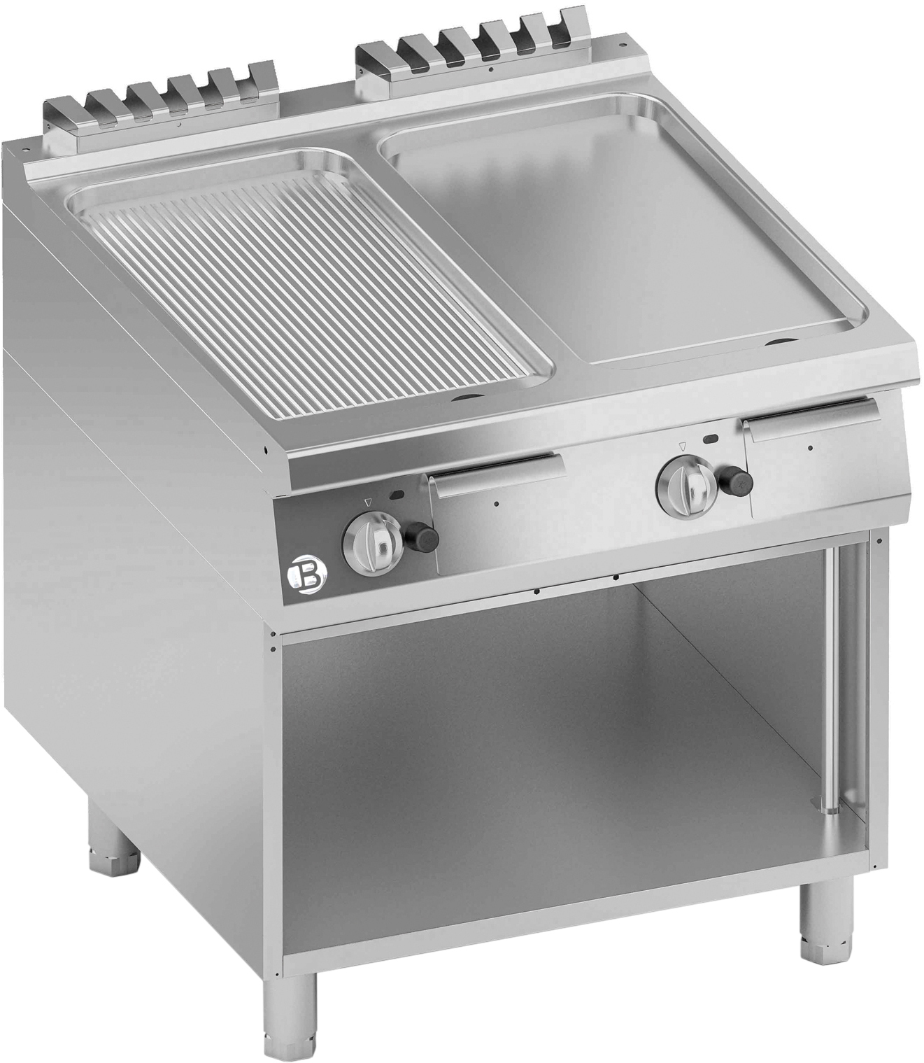 Gas-Griddleplatte gerillt & glatt S900 - 800