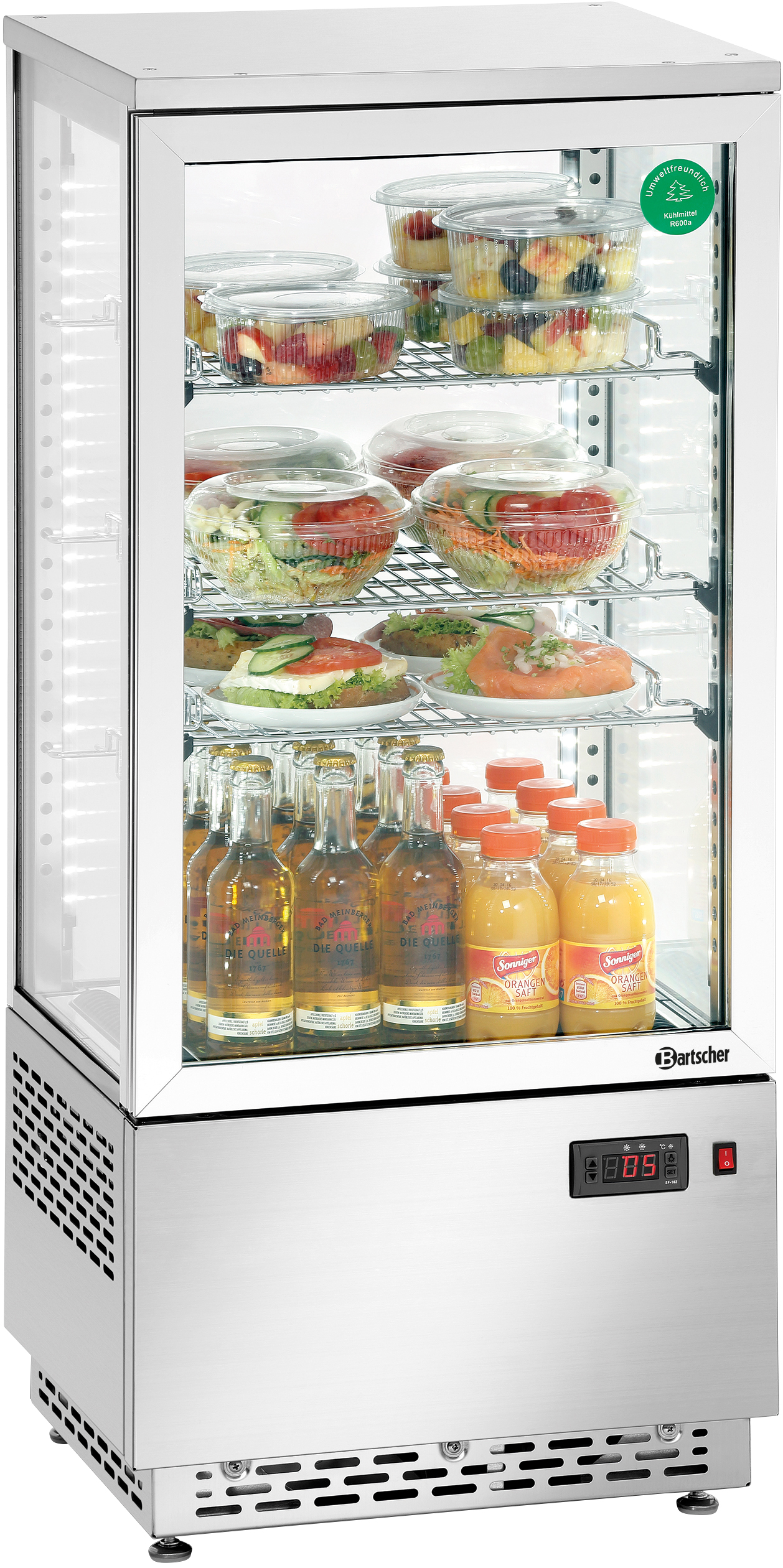 Mini-Kühlvitrine 78L, CNS