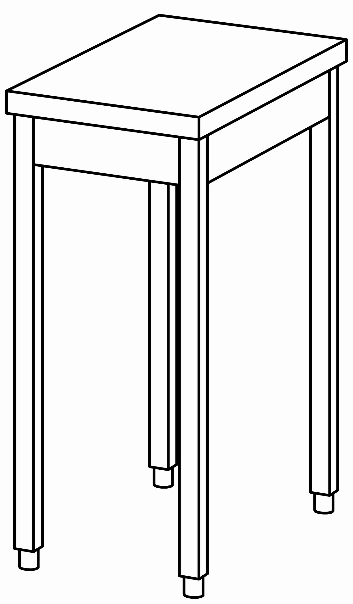 Arbeitstisch 400x700, ohne Aufkantung
