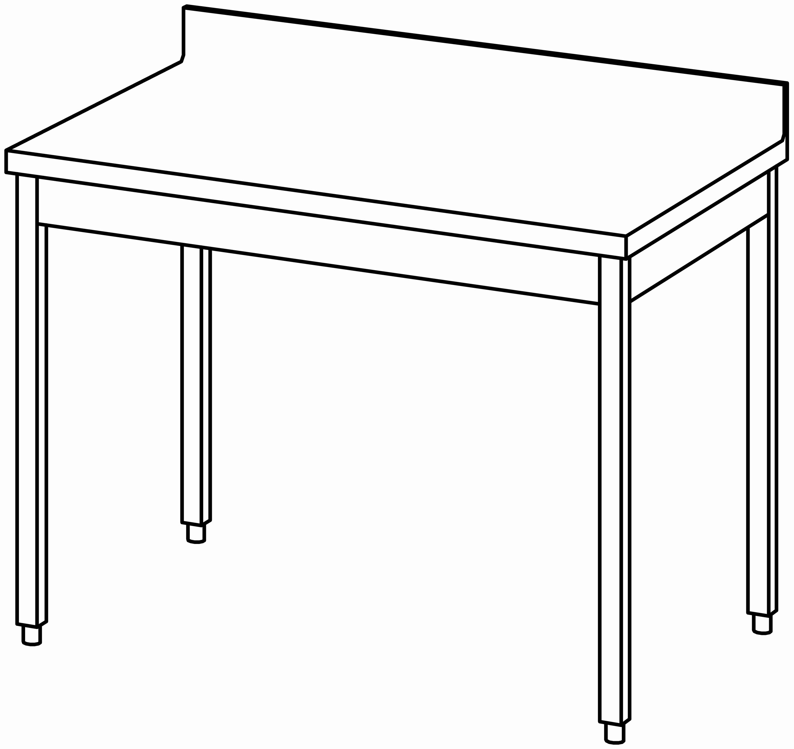 Arbeitstisch 1200x800, mit Aufkantung