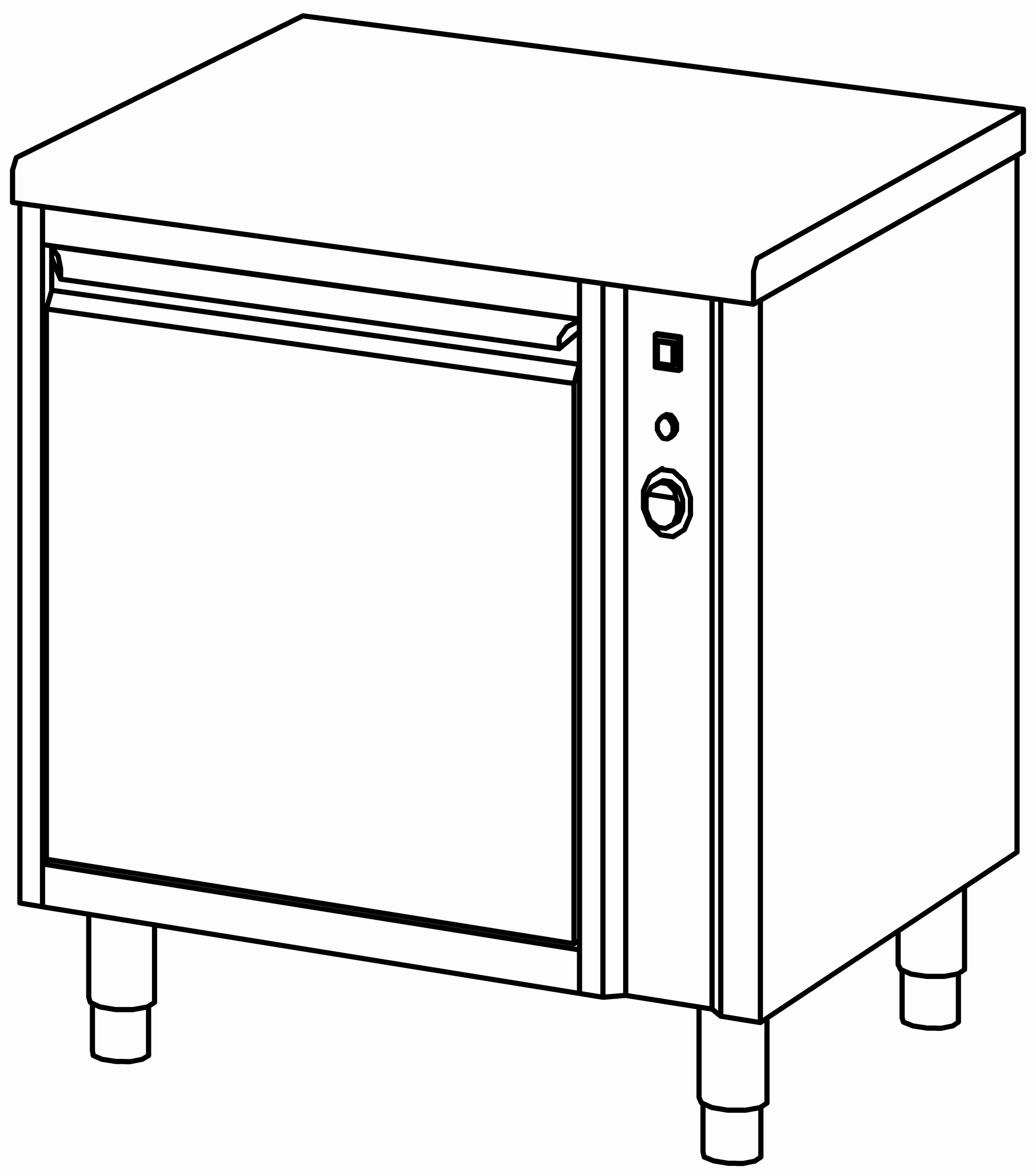 Wärmeschrank 800x700, F-Tür, ohne AK