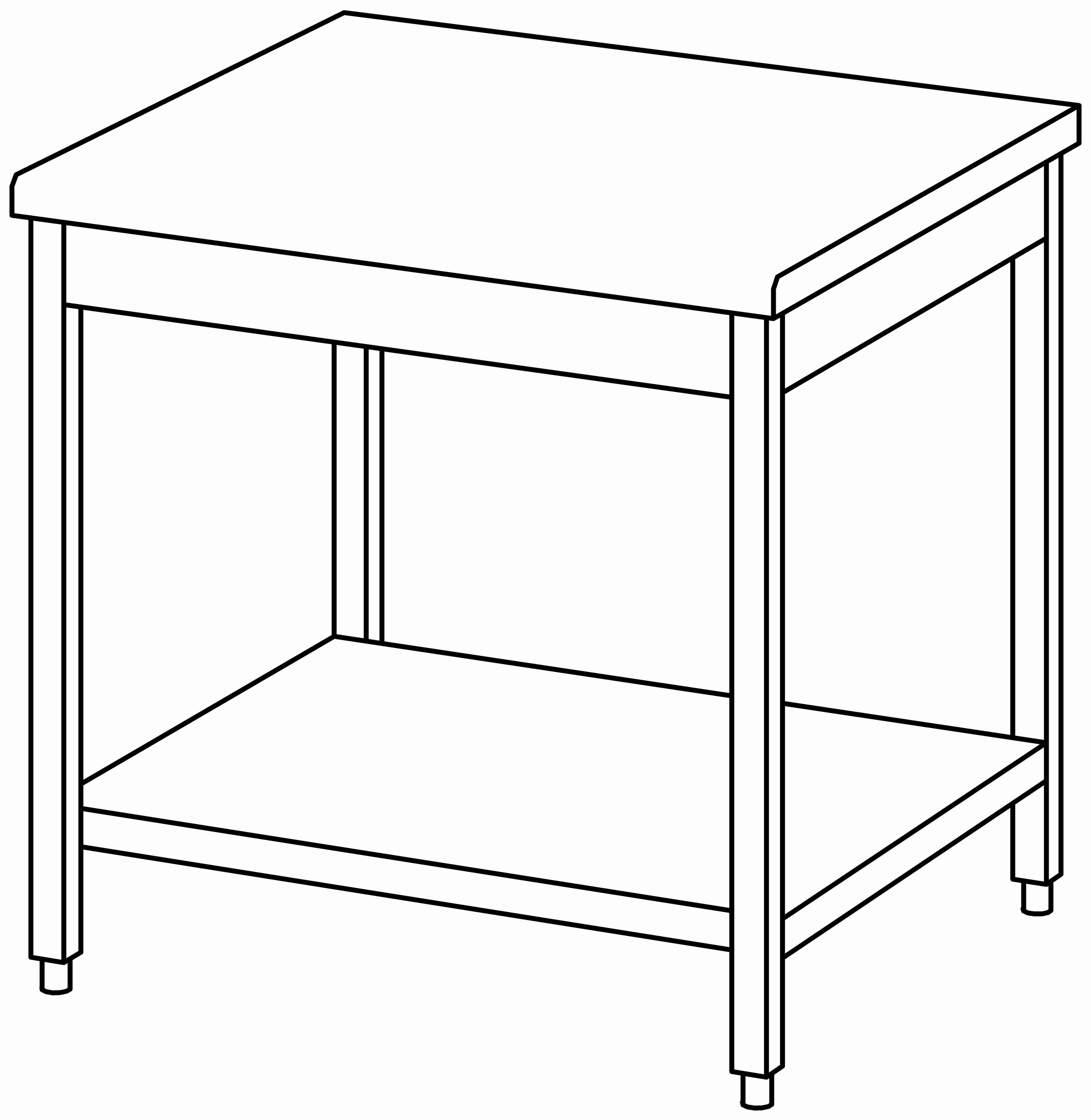 Arbeitstisch 900x900, GB, ohne Aufk.