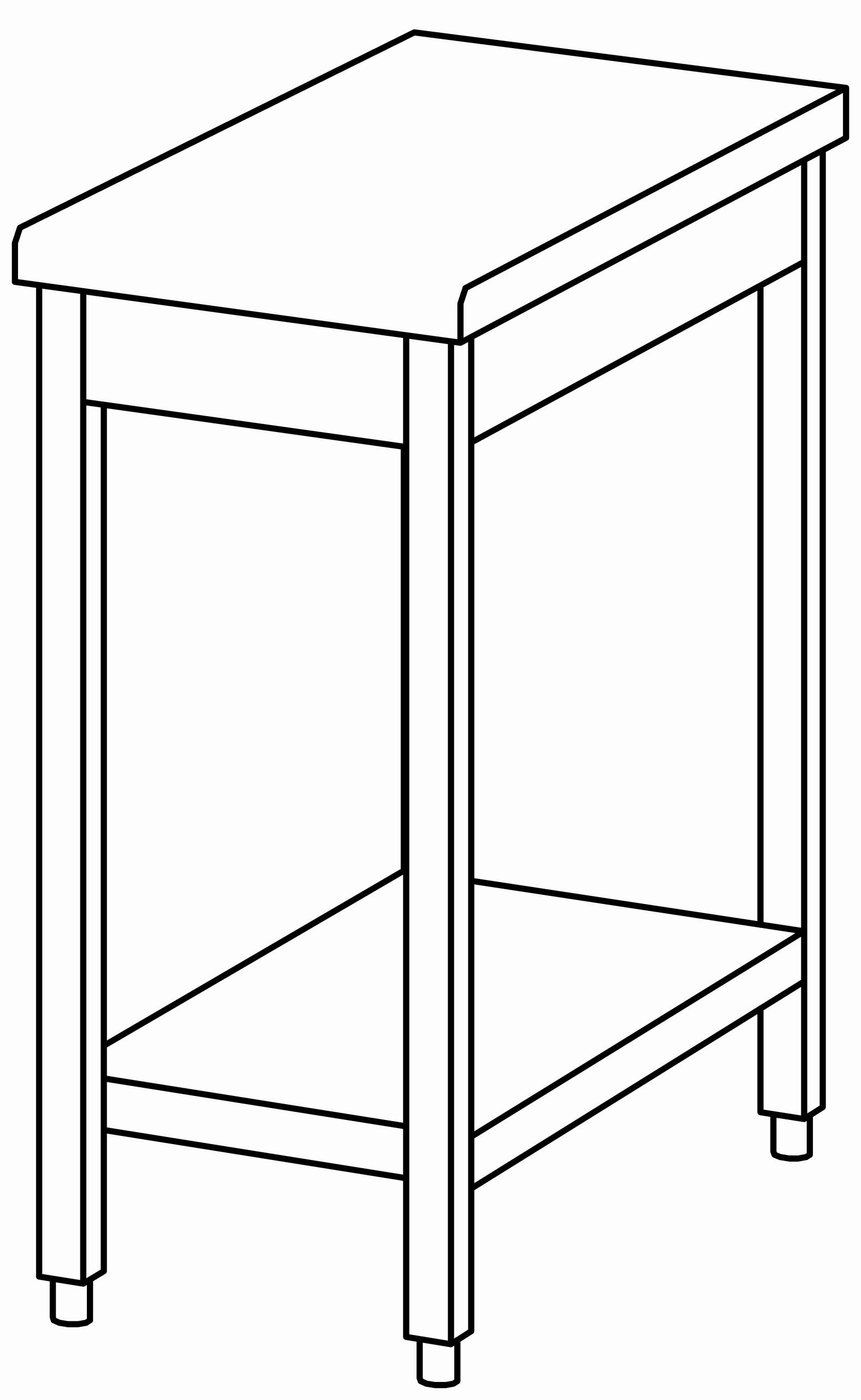 Arbeitstisch 400x800, GB, ohne Aufk.