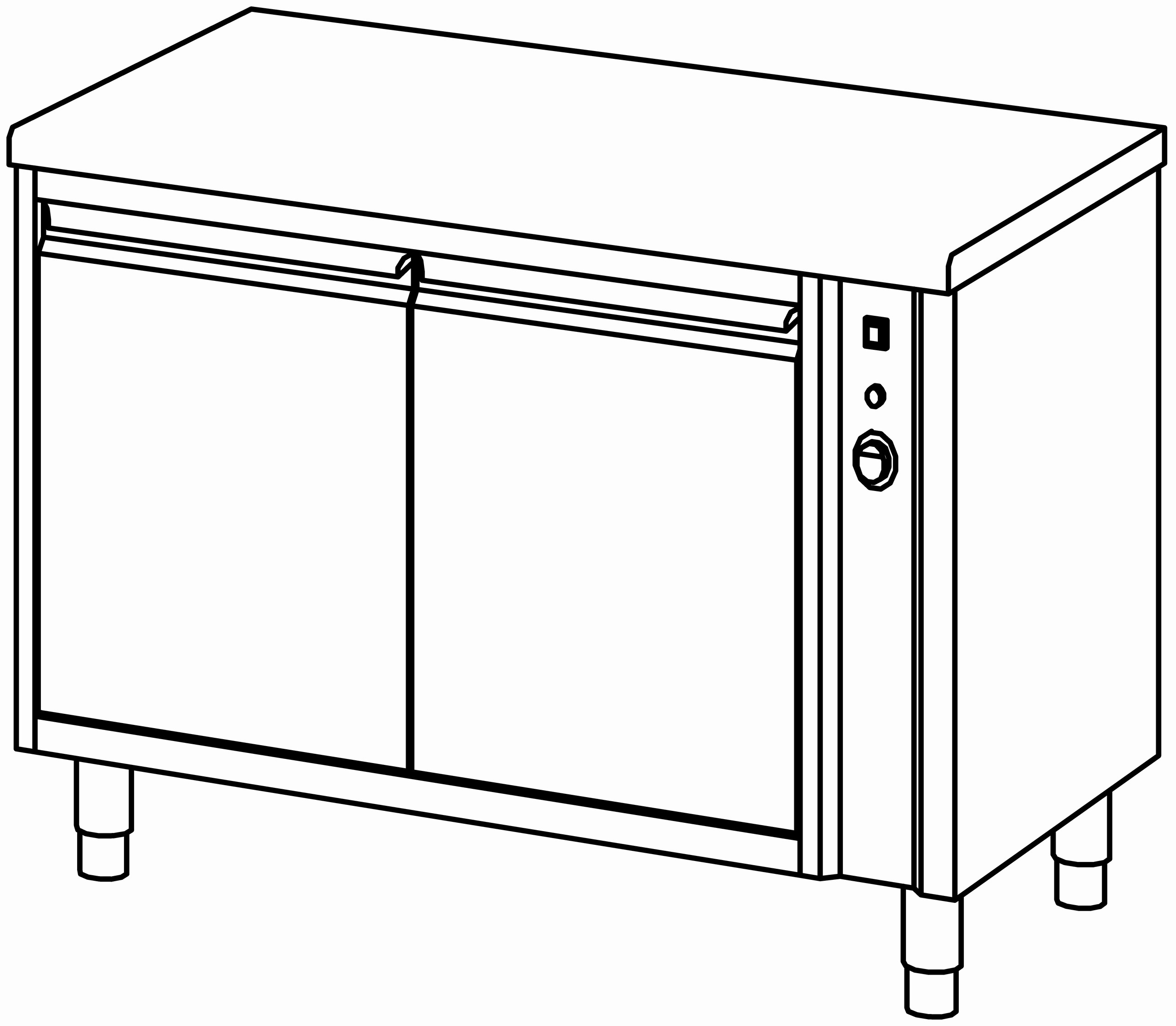 Wärmeschrank 1200x700, F-Tür, ohne AK