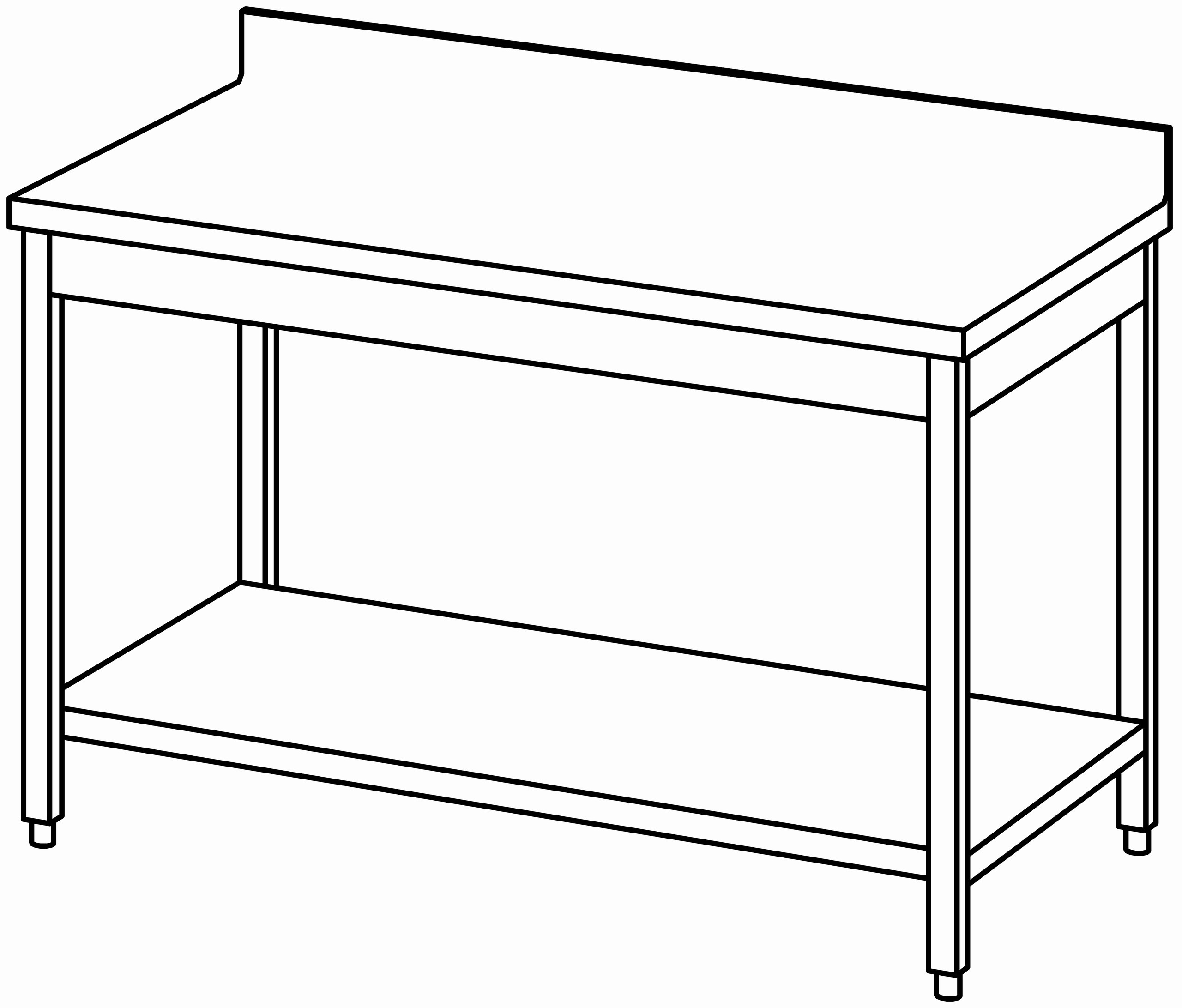 Arbeitstisch 1400x800, GB, mit Aufk.