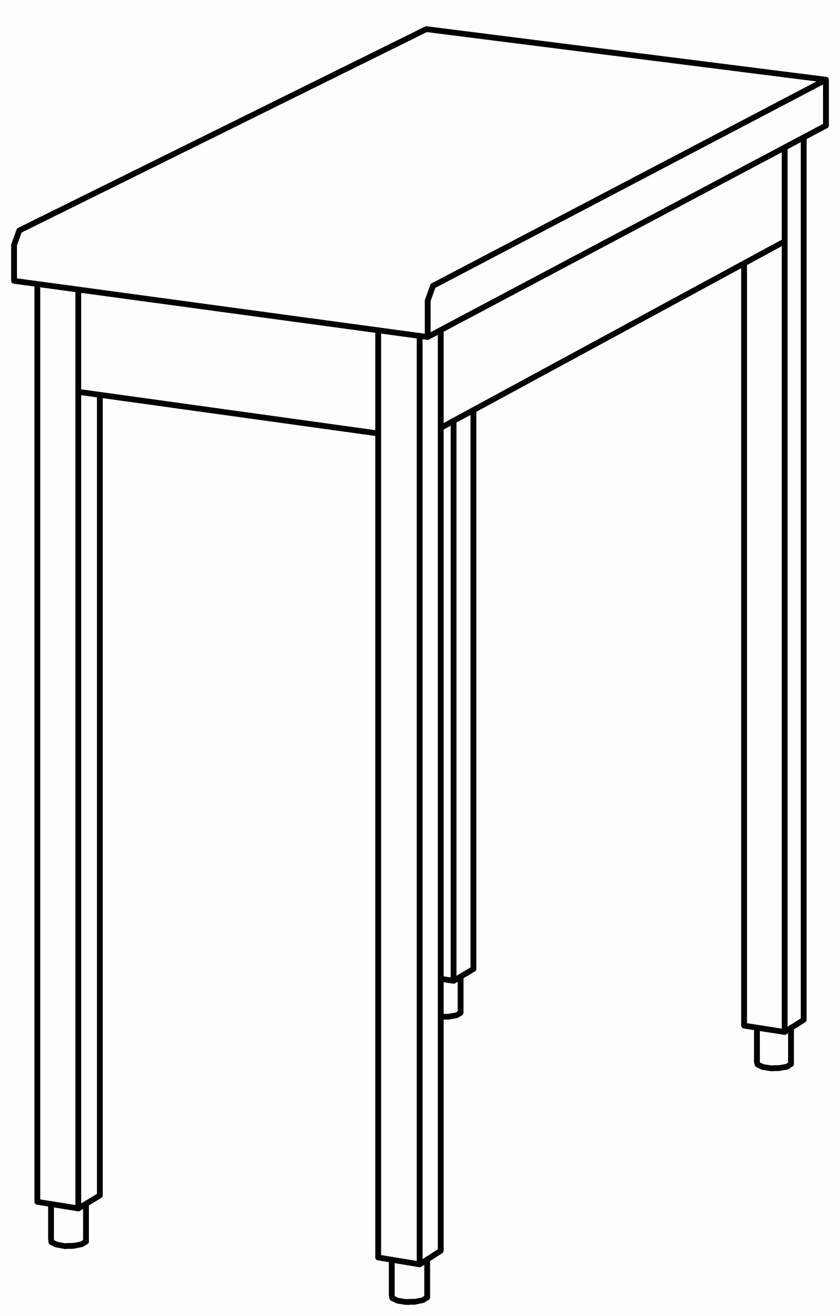 Arbeitstisch 400x900, ohne Aufkantung