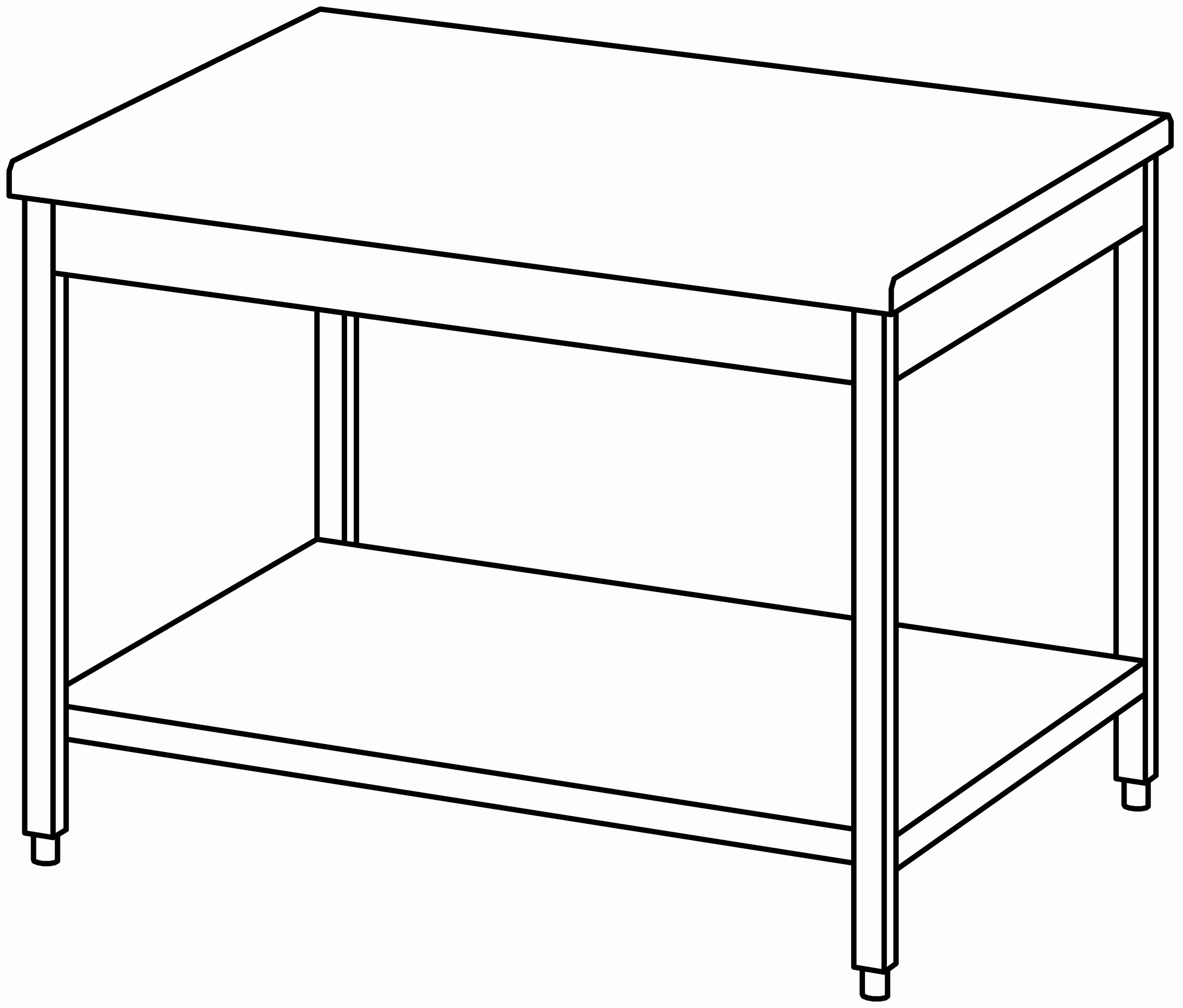 Arbeitstisch 1200x1000, GB, ohne Aufk.