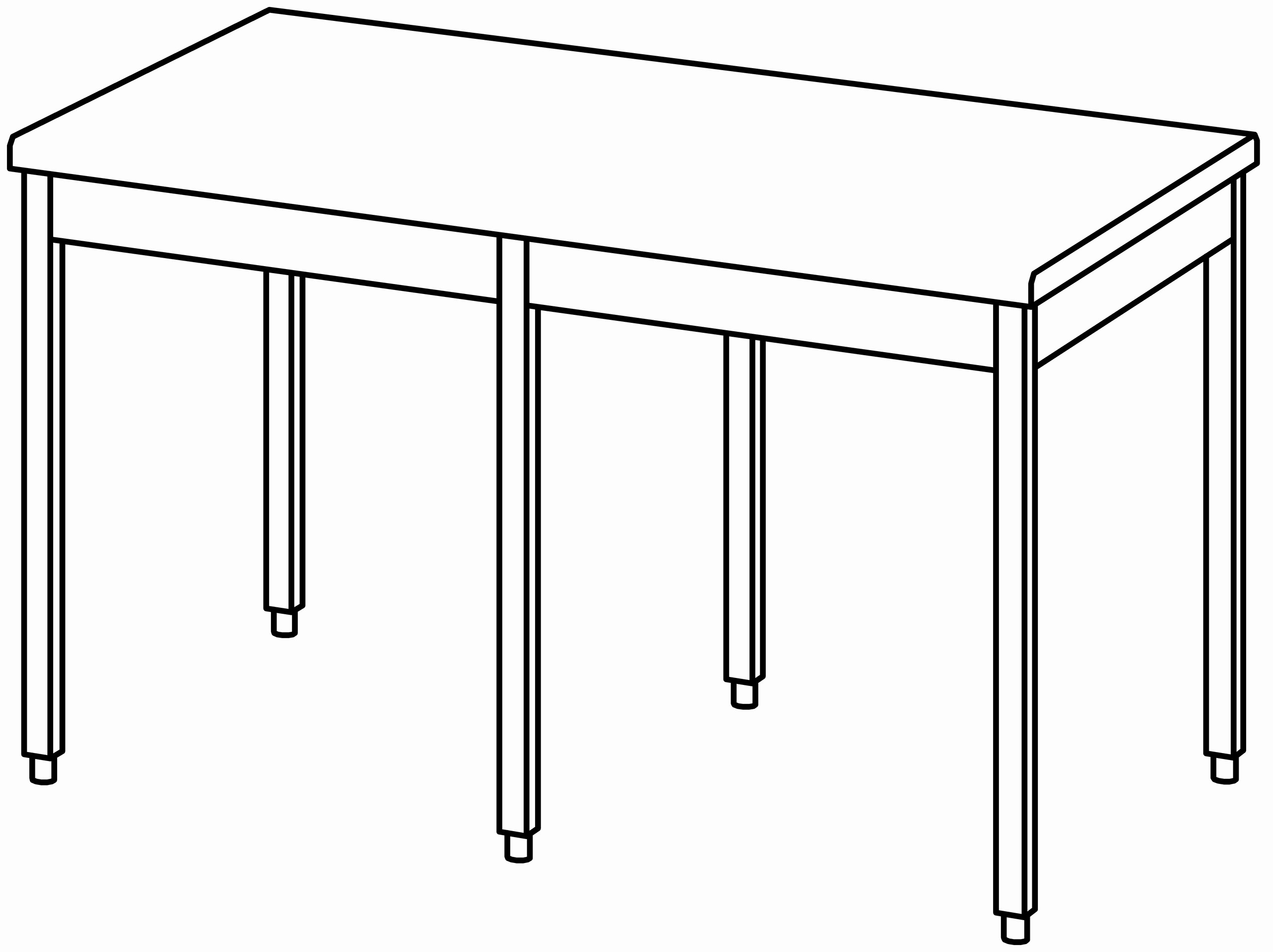 Arbeitstisch 1500x900, ohne Aufkantung