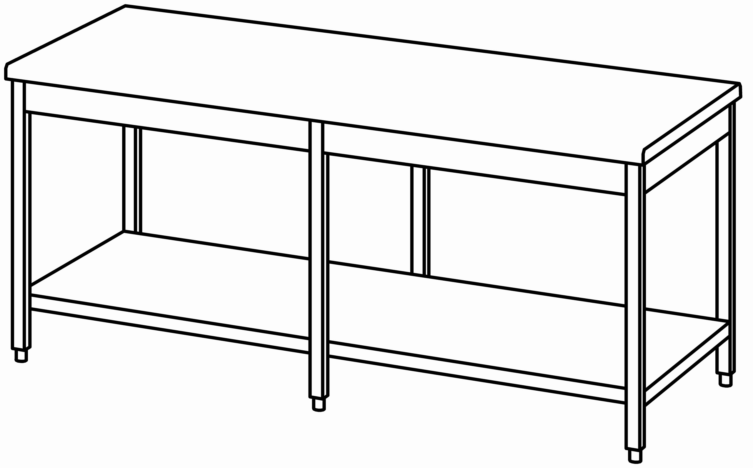 Arbeitstisch 2000x900, GB, ohne Aufk.