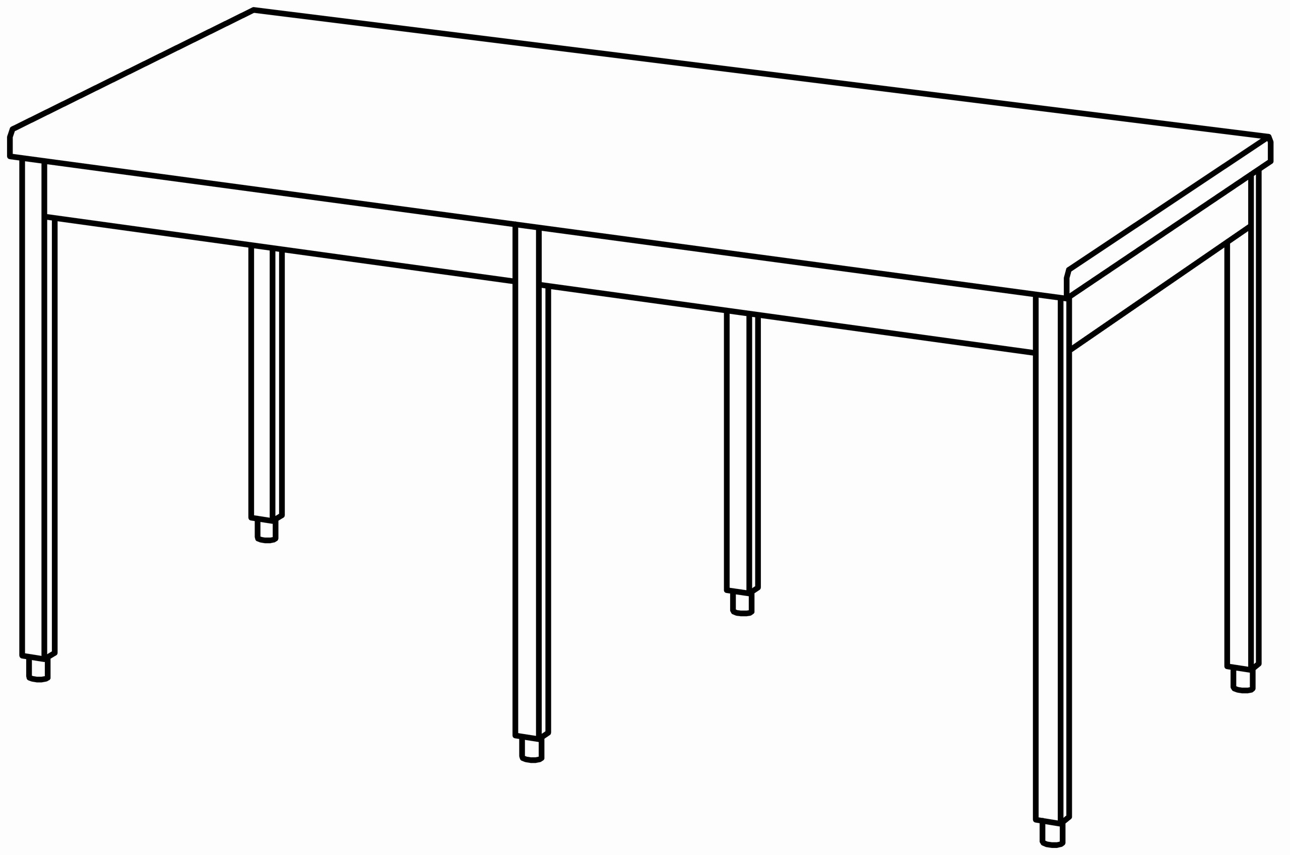 Arbeitstisch 1800x1000, ohne Aufkantung