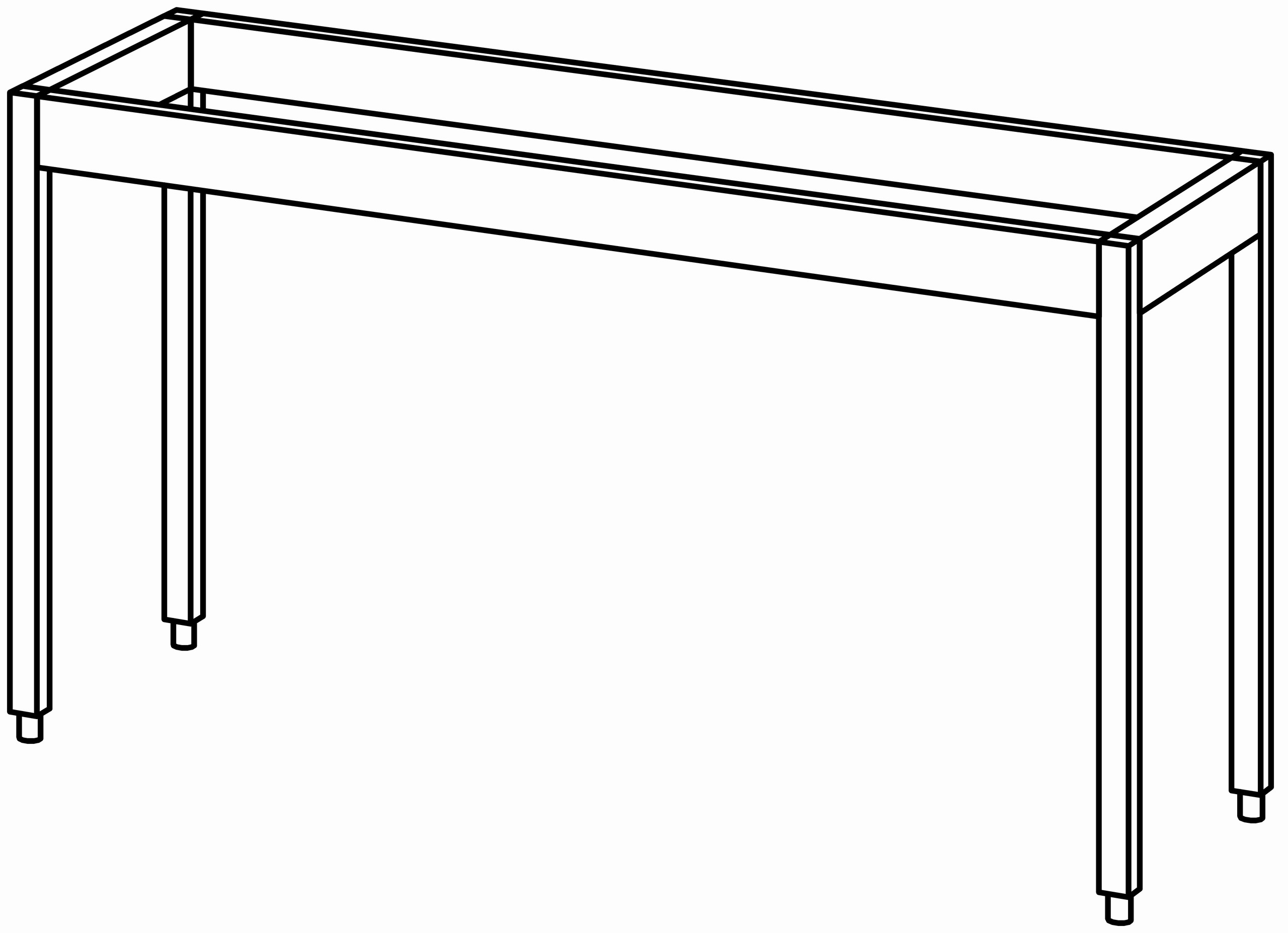 Unterbau-Arbeitstisch offen 1600x560