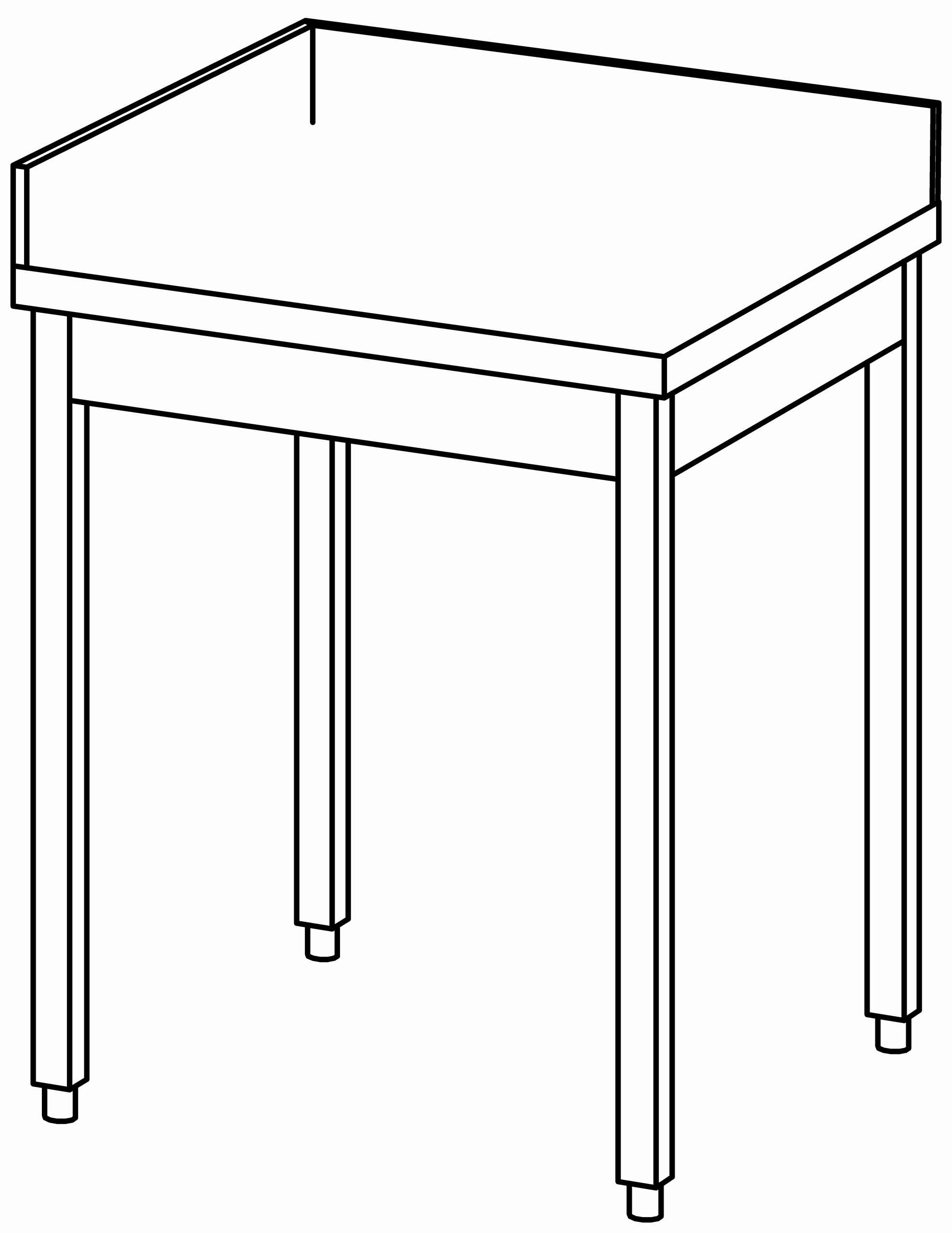 Ecktisch 700x700, Aufk. 2-seitig