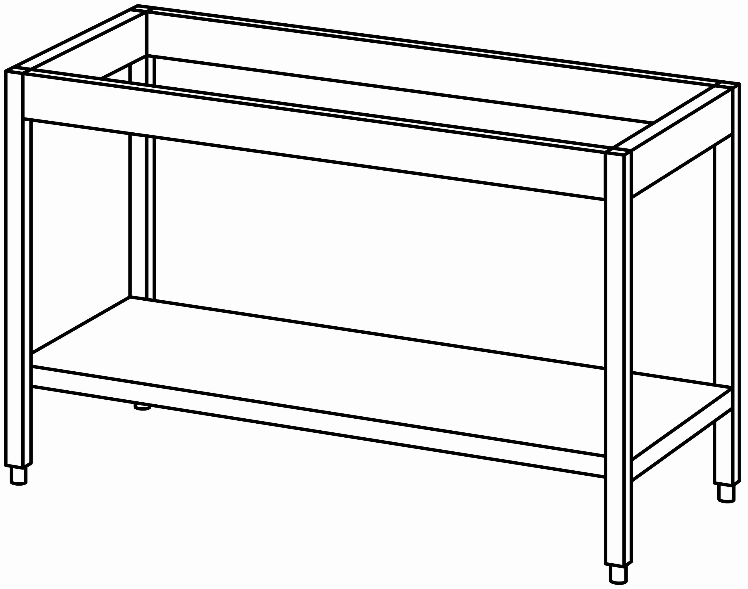Unterbau-Arbeitstisch offen 1400x660, GB