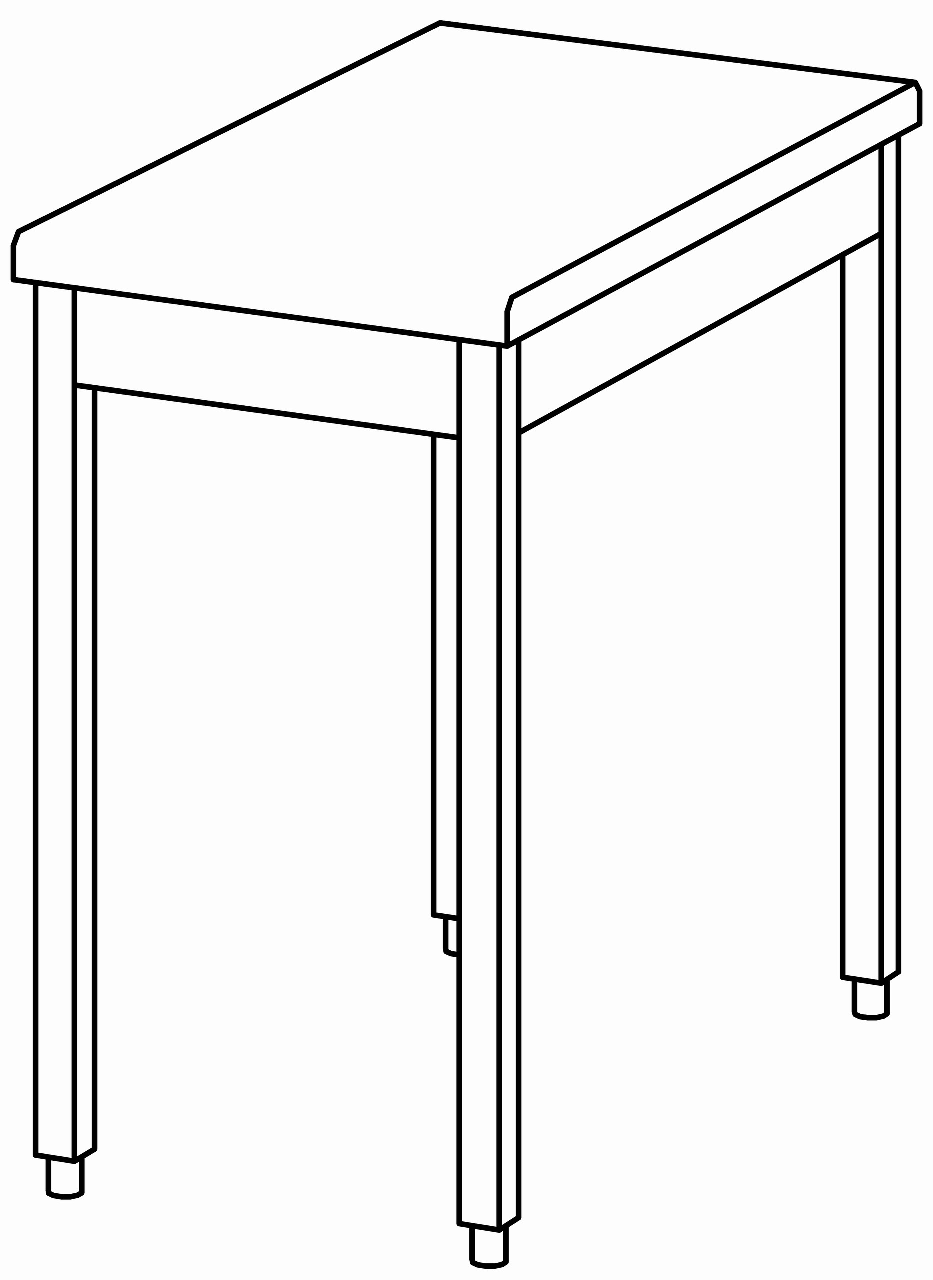 Arbeitstisch 500x1000, ohne Aufkantung