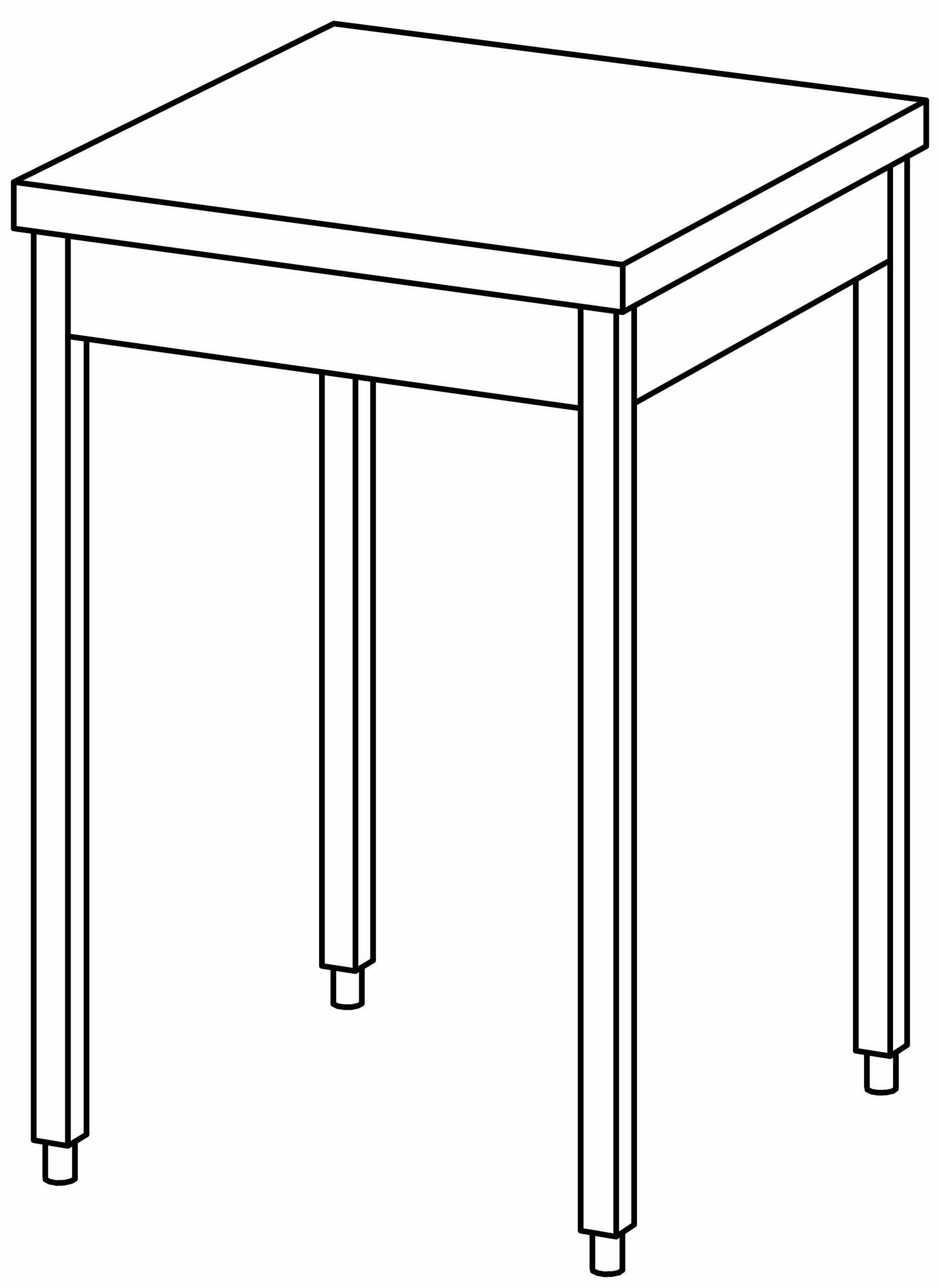 Arbeitstisch 600x700, ohne Aufkantung