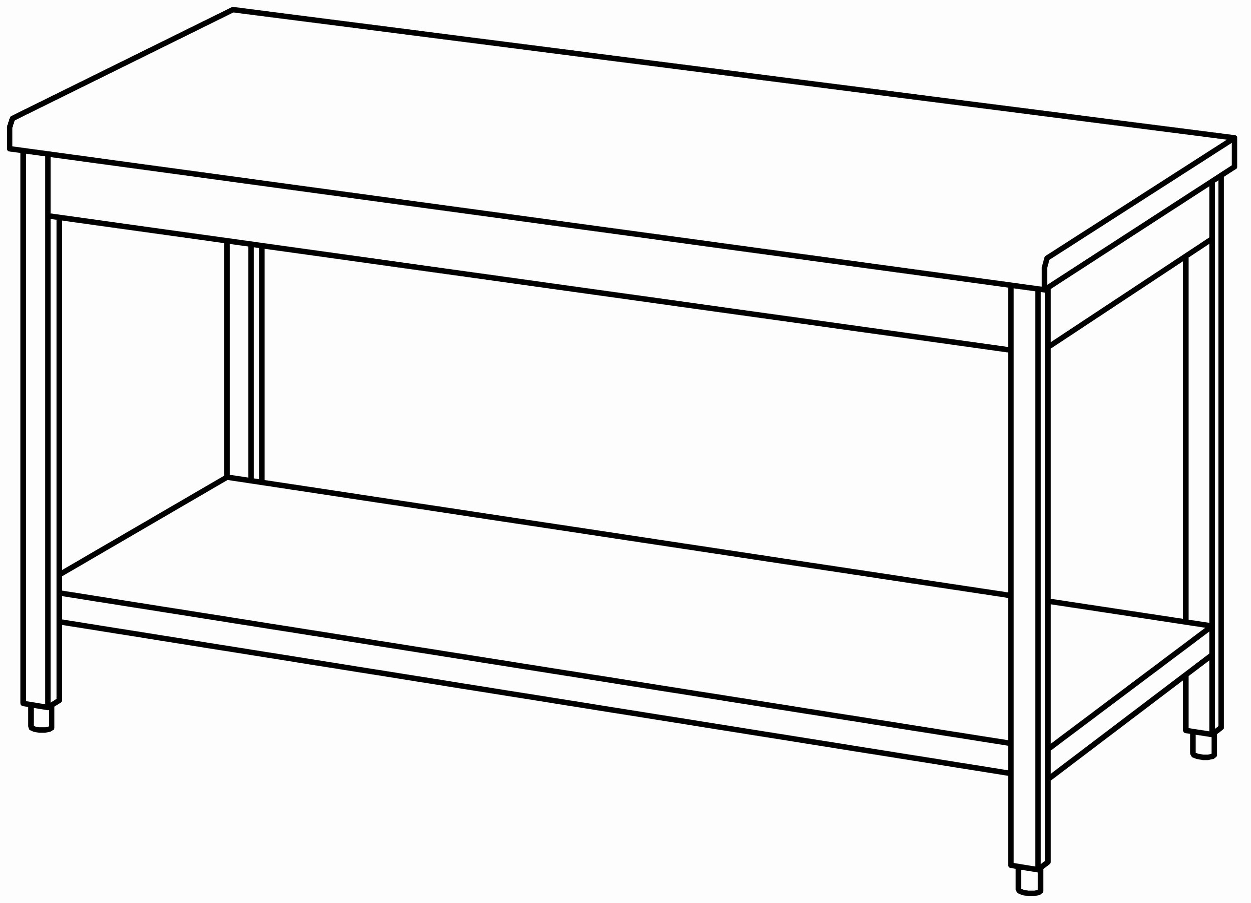Arbeitstisch 1600x800, GB, ohne Aufk.