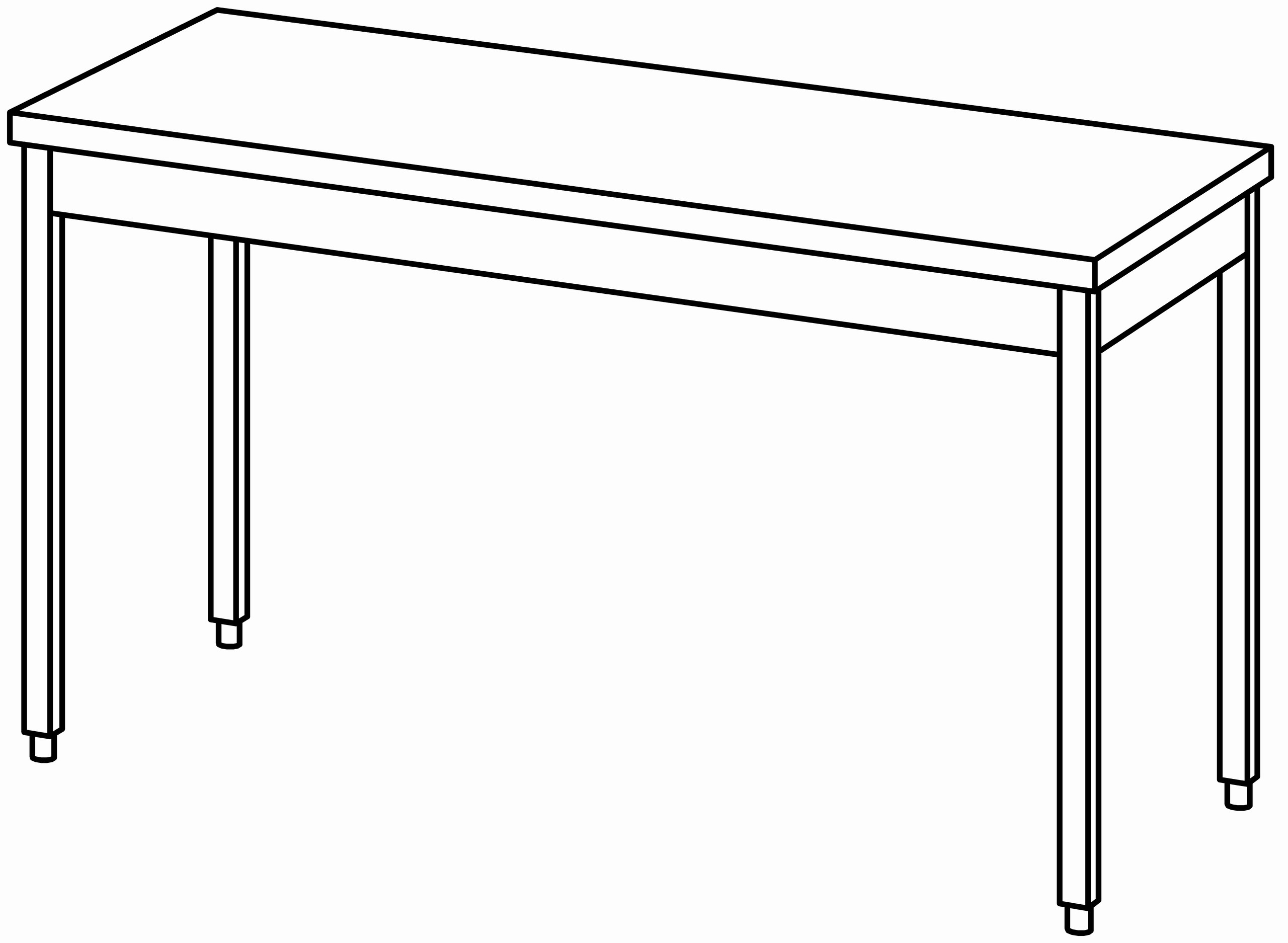Arbeitstisch 1600x700, ohne Aufkantung
