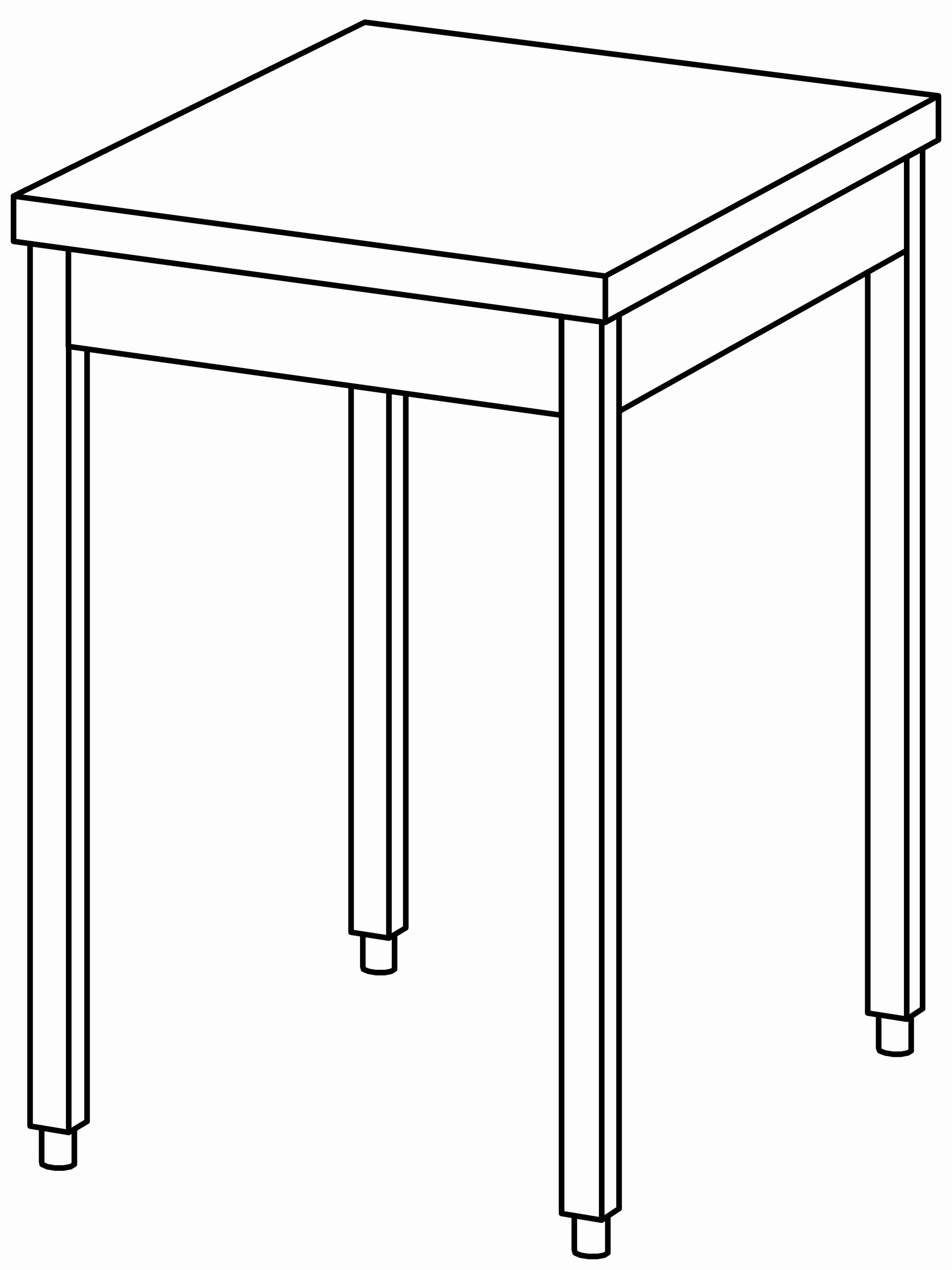 Arbeitstisch 600x800, ohne Aufkantung