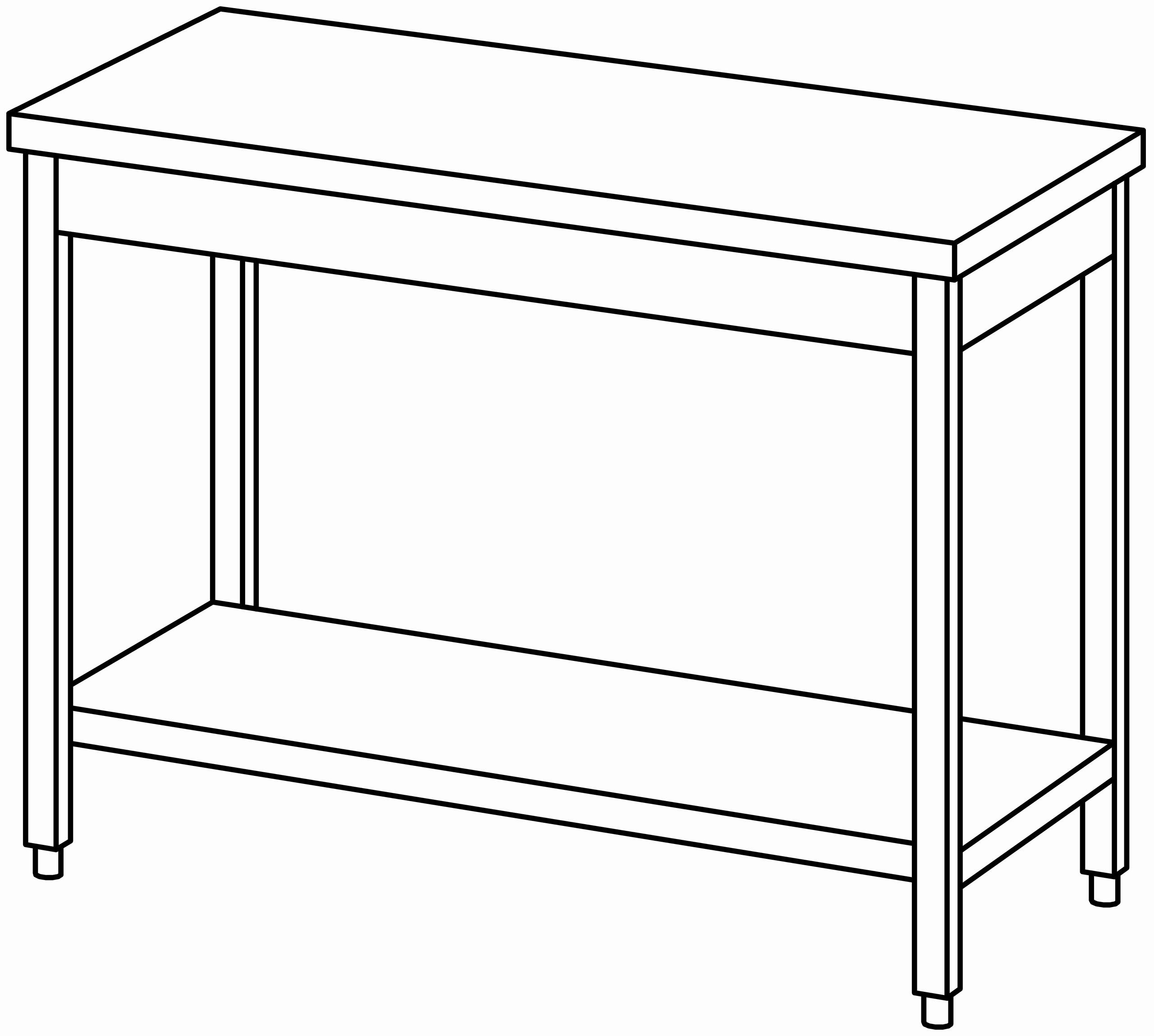 Arbeitstisch 1200x600, GB, ohne Aufk.