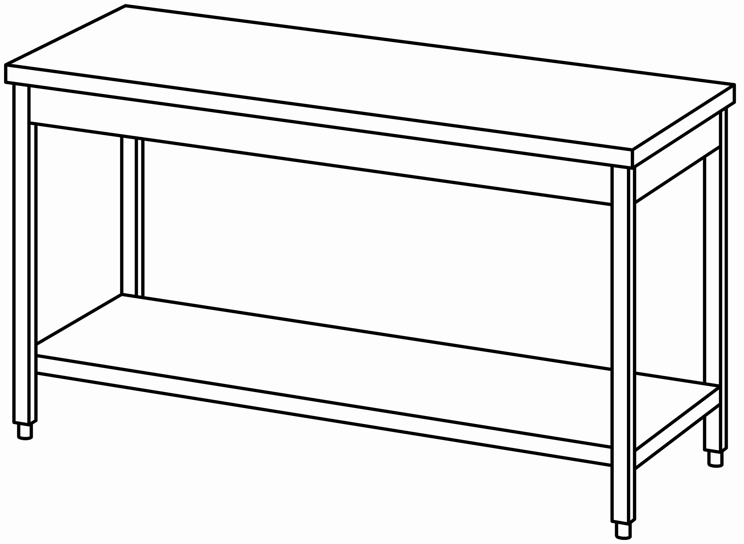 Arbeitstisch 1600x700, GB, ohne Aufk.