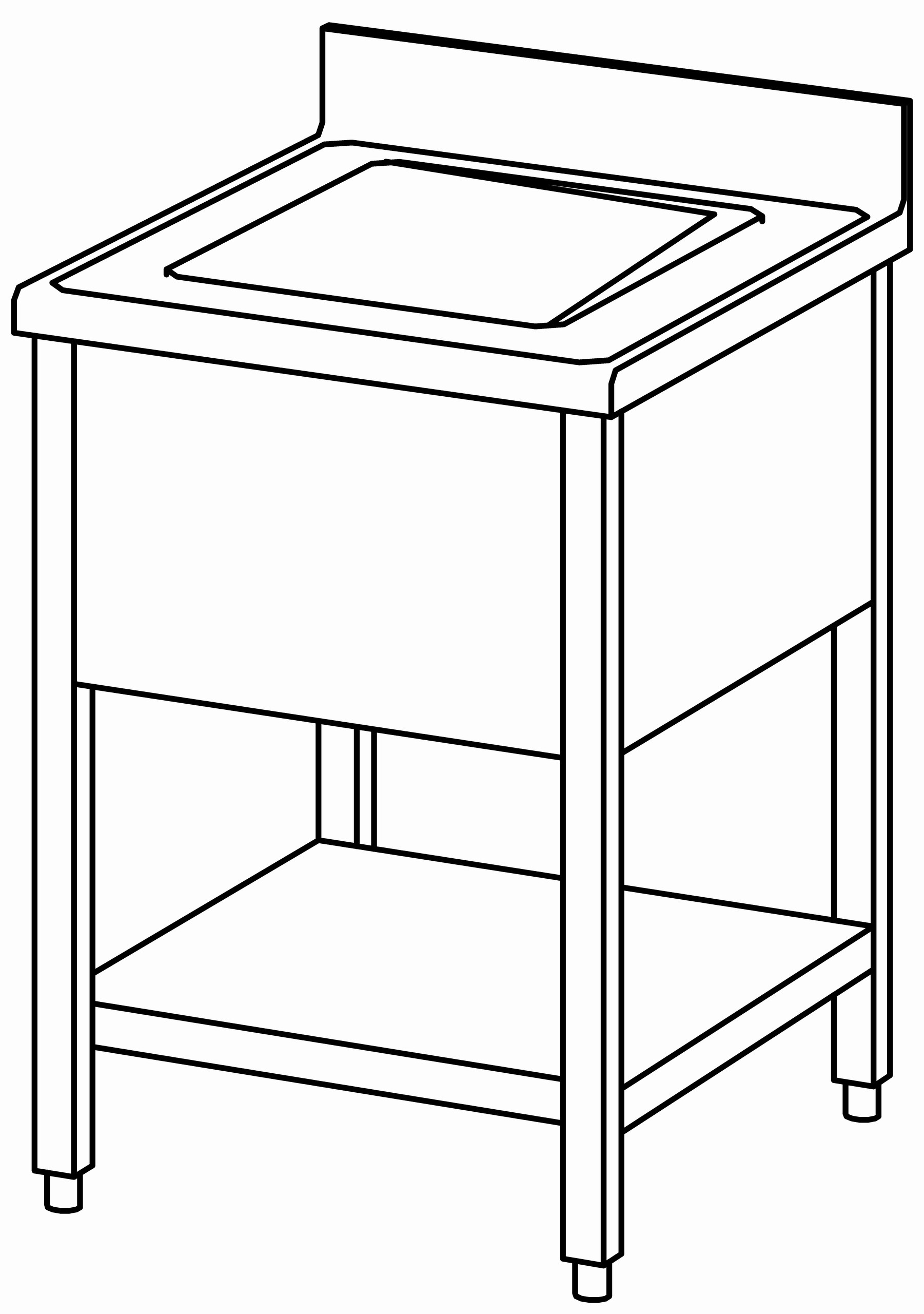 Spültisch offen 600x700, GB, 1 Becken