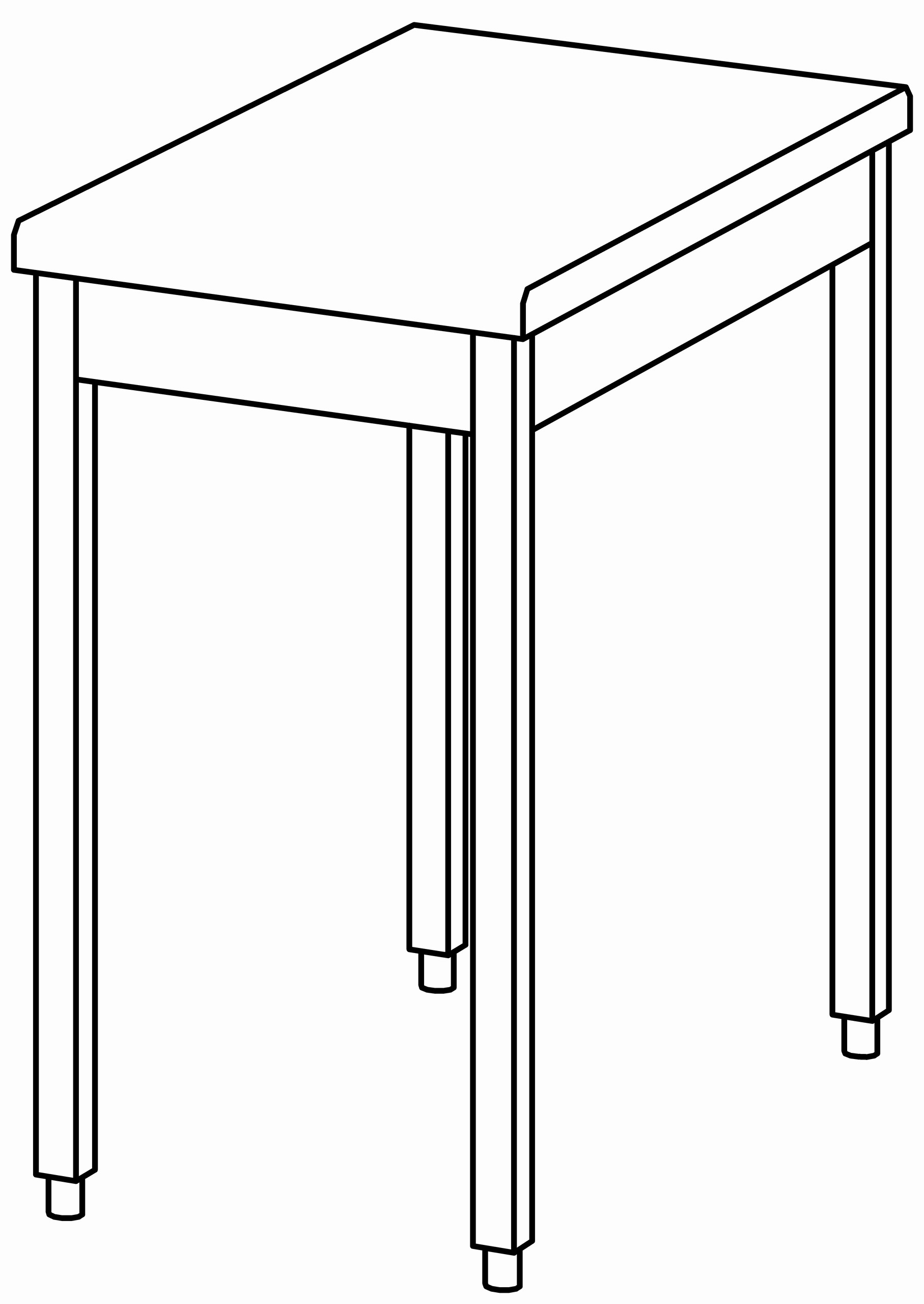 Arbeitstisch 500x900, ohne Aufkantung