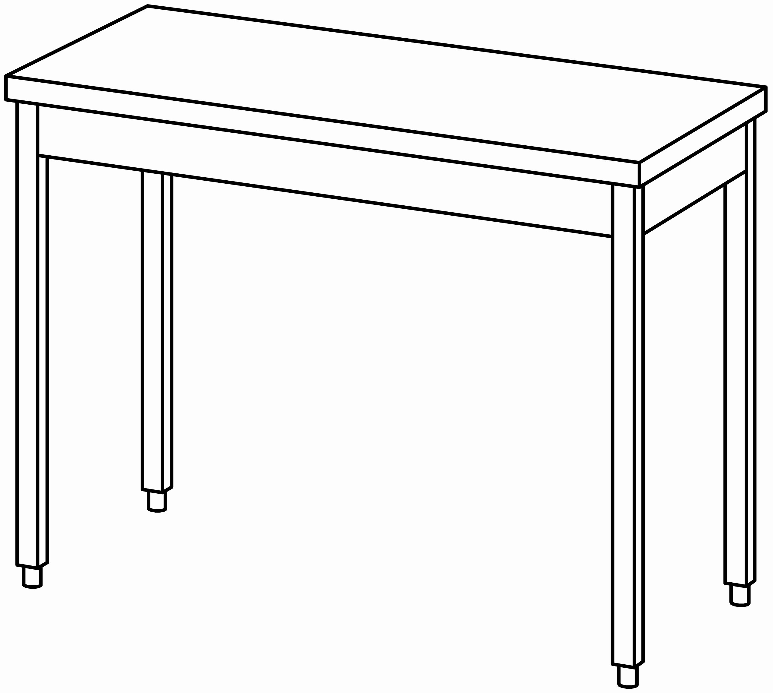 Arbeitstisch 1200x600, ohne Aufkantung