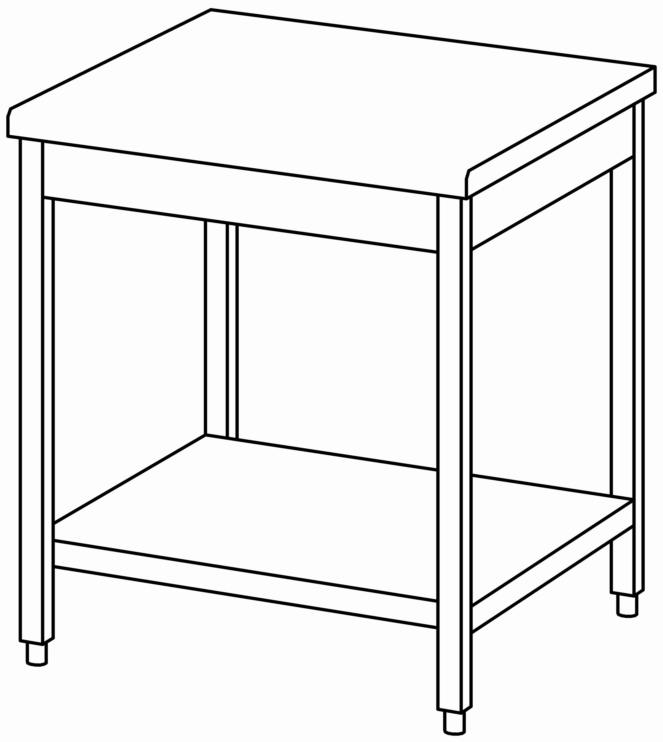 Arbeitstisch 800x800, GB, ohne Aufk.
