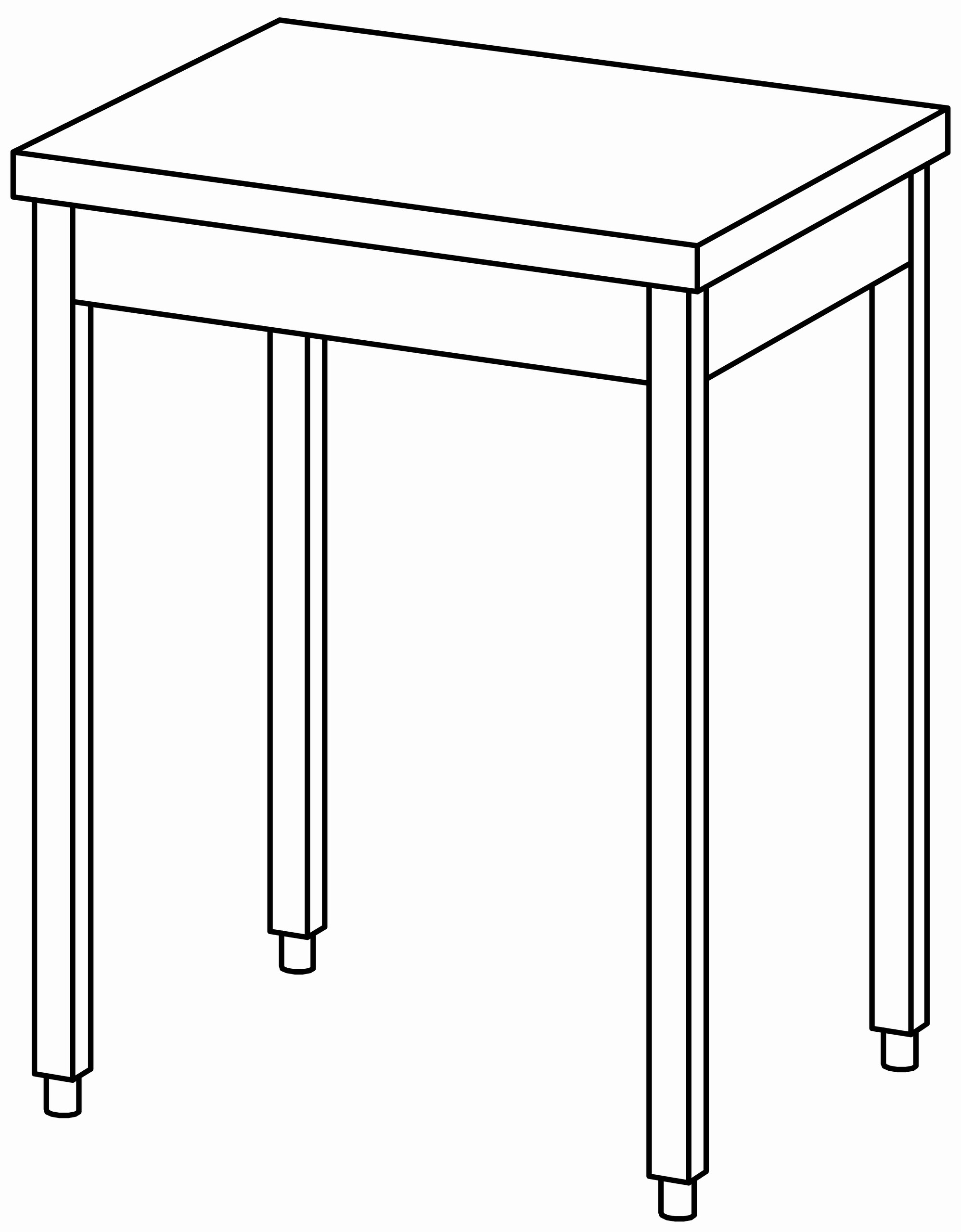 Arbeitstisch 700x600, ohne Aufkantung