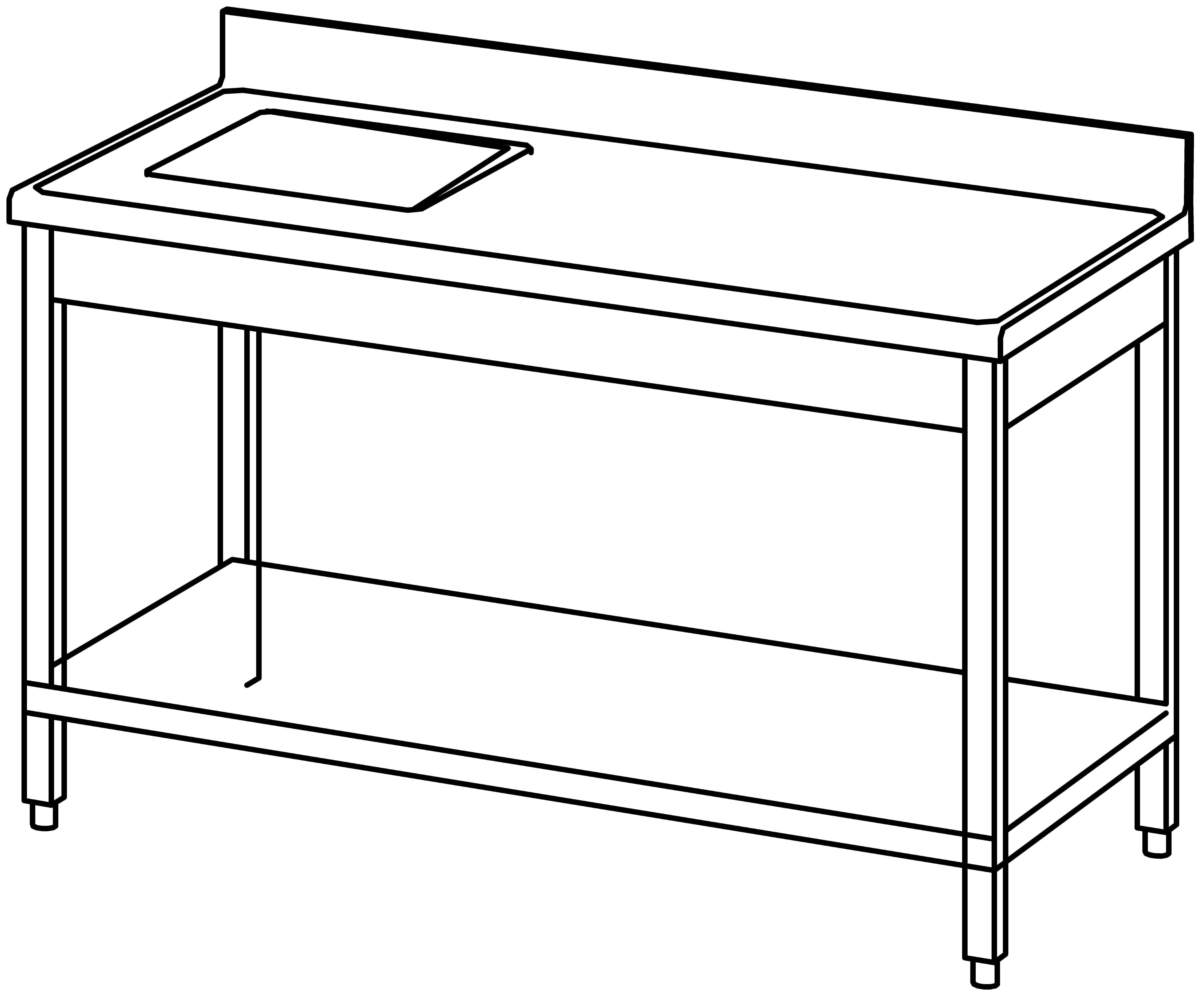 Arbeitstisch 1400x700, GB, Becken links