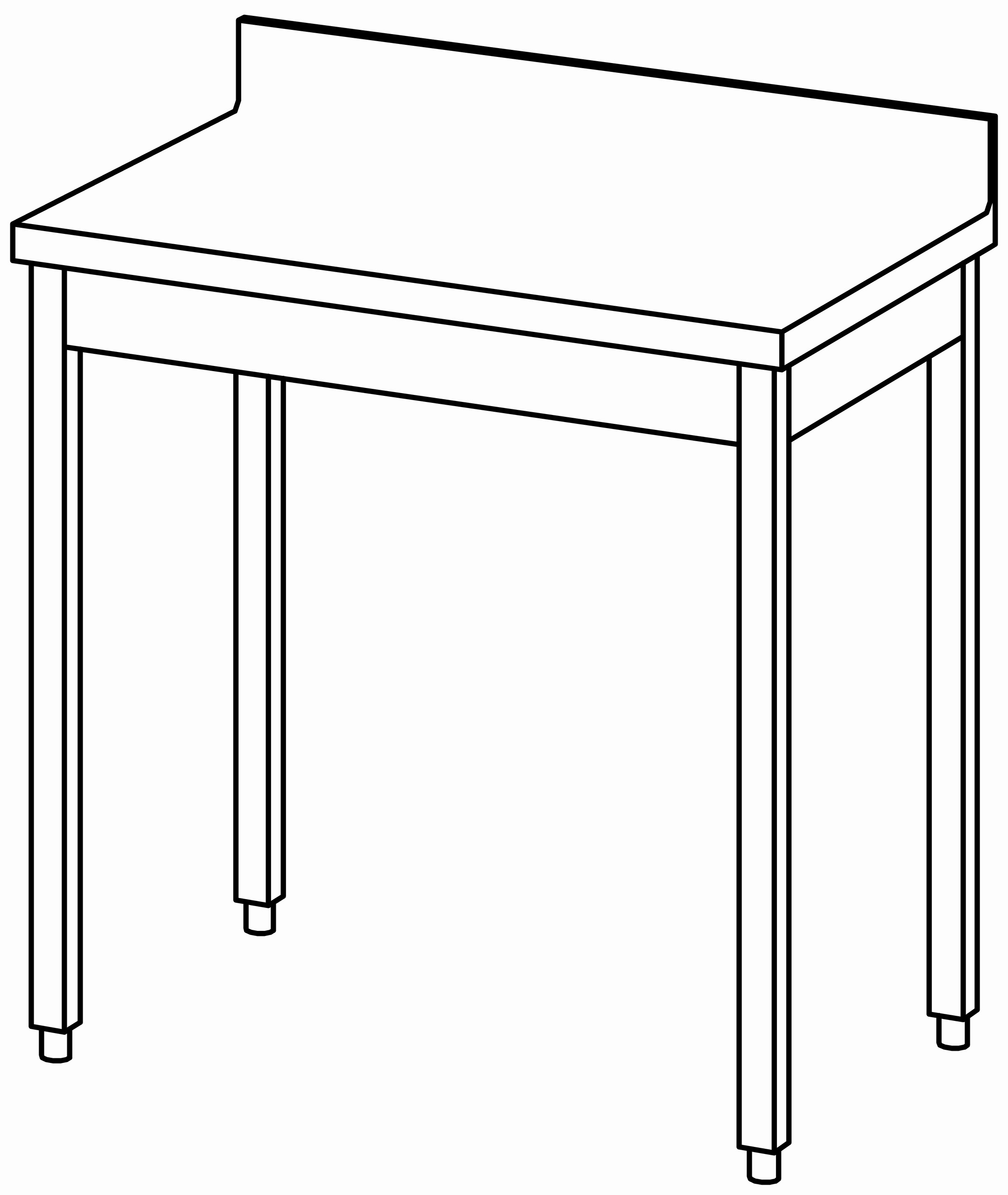 Arbeitstisch 900x600, mit Aufkantung
