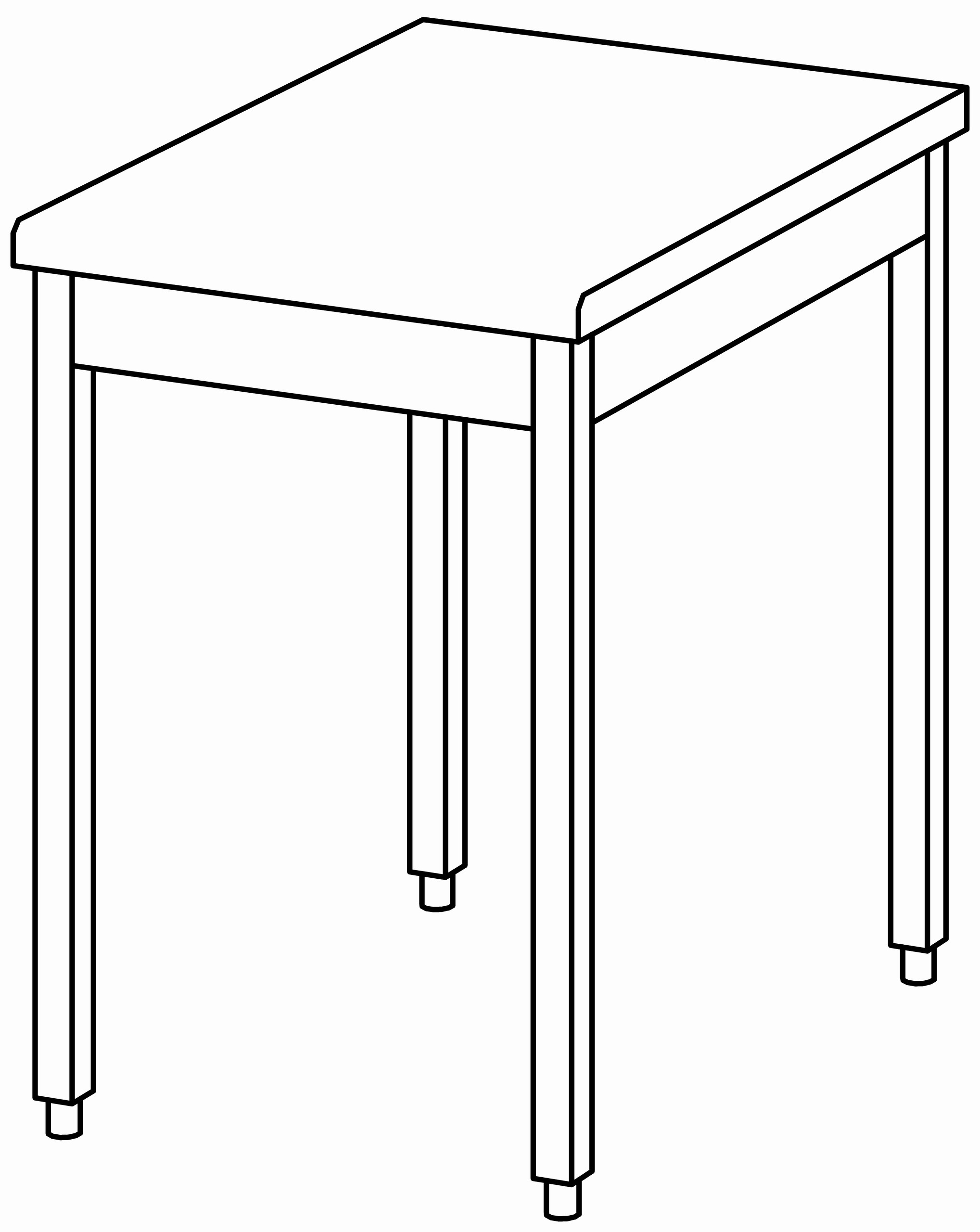 Arbeitstisch 600x1000, ohne Aufkantung