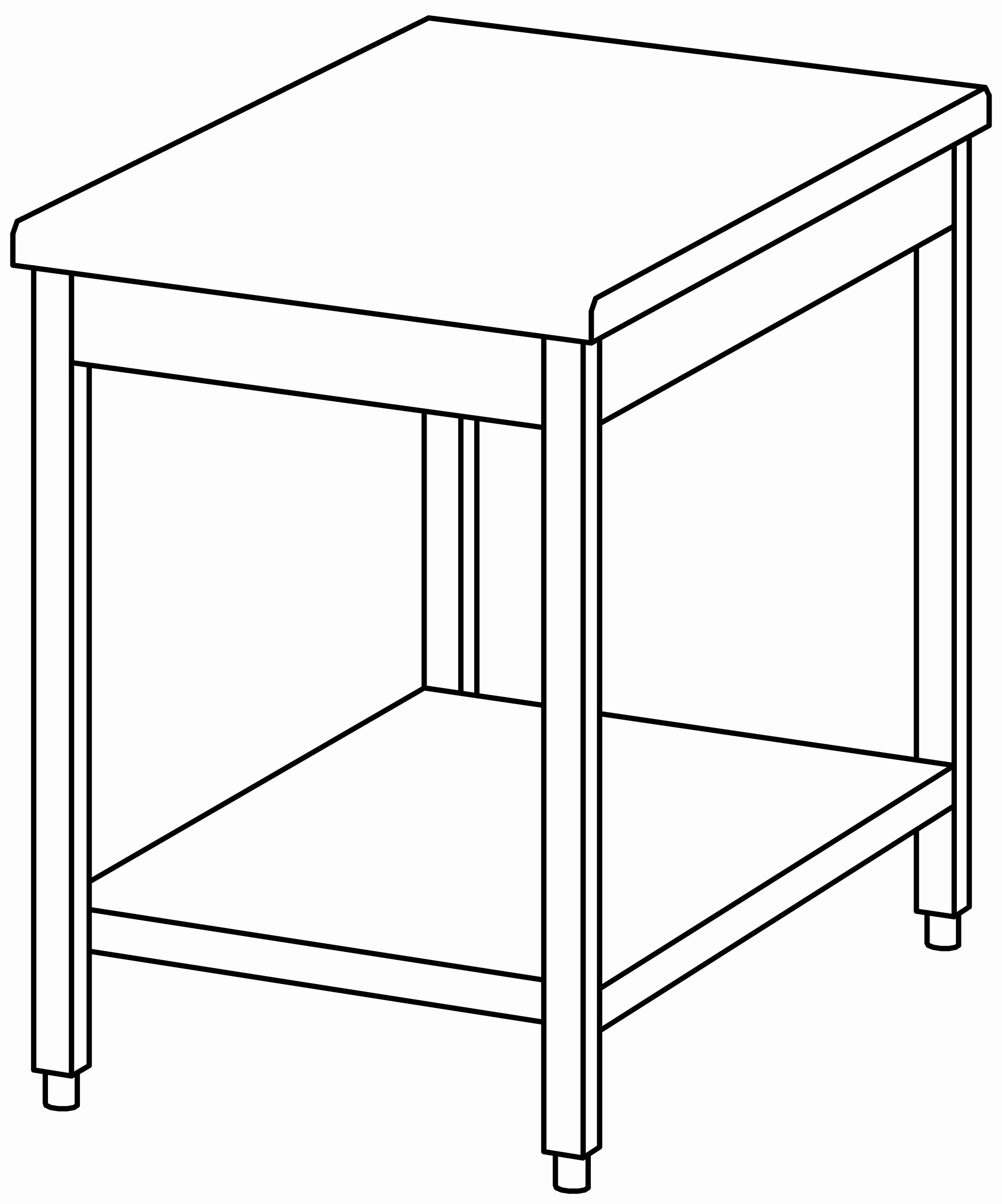 Arbeitstisch 600x1000, GB, ohne Aufk.