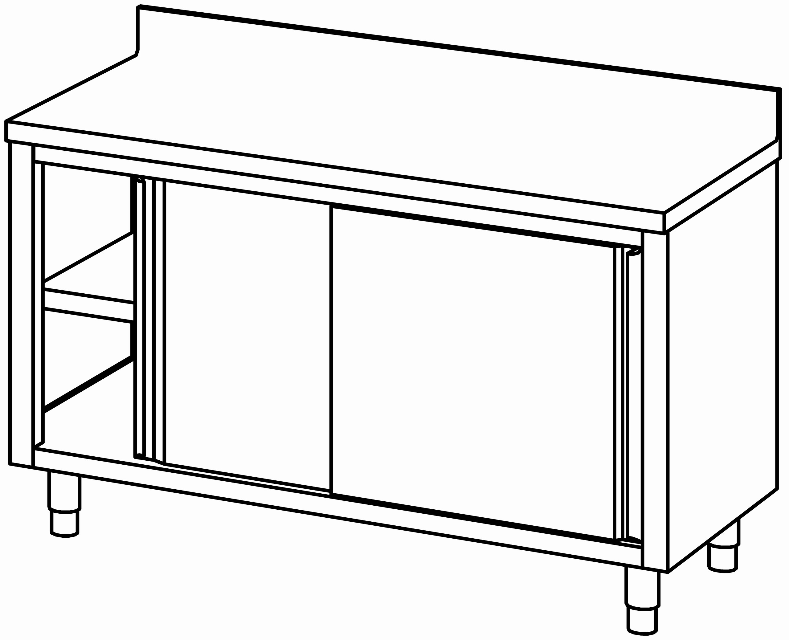 Arbeitsschrank 1500x700, S-Tür, mit AK