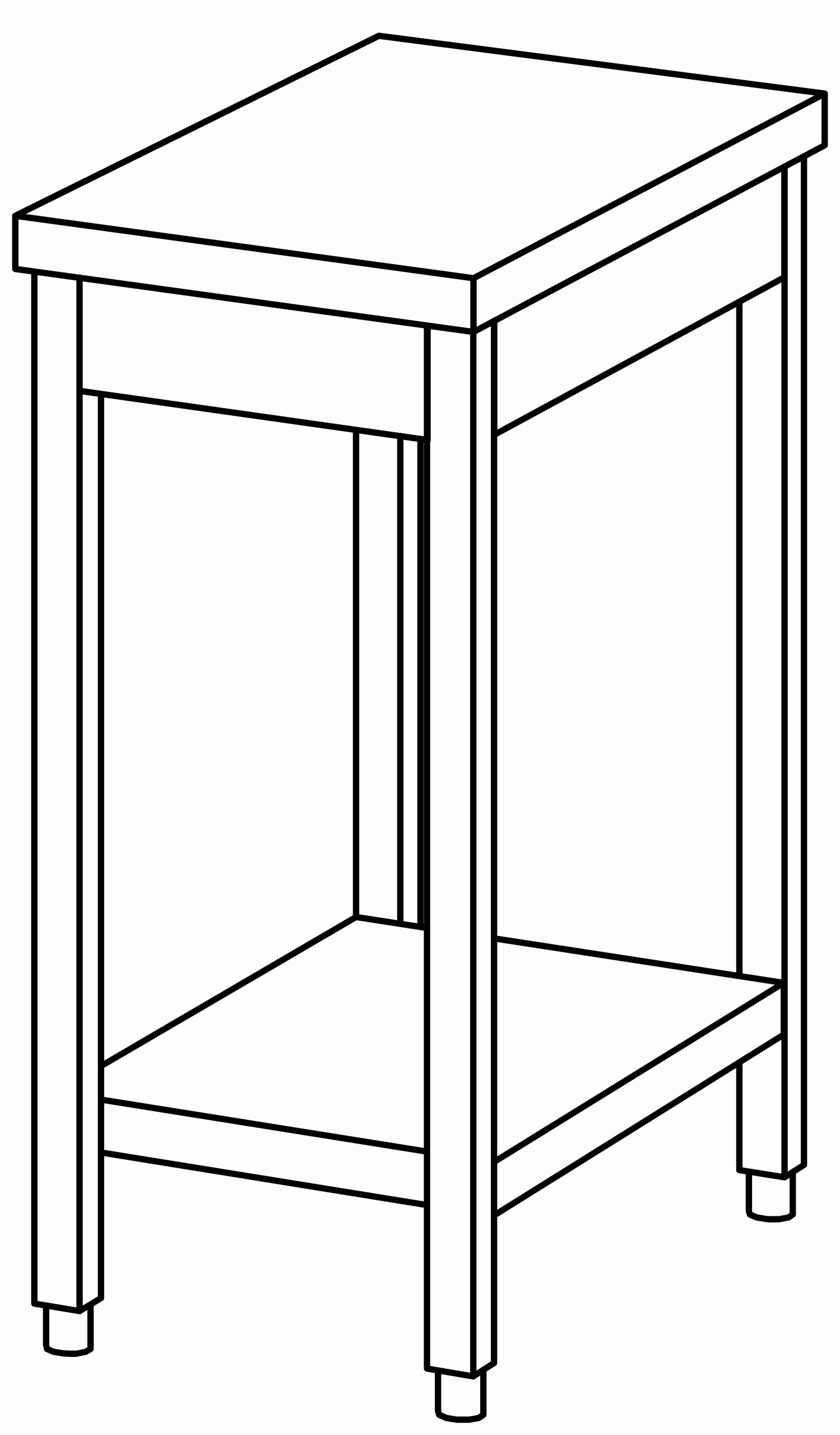 Arbeitstisch 400x700, GB, ohne Aufk.