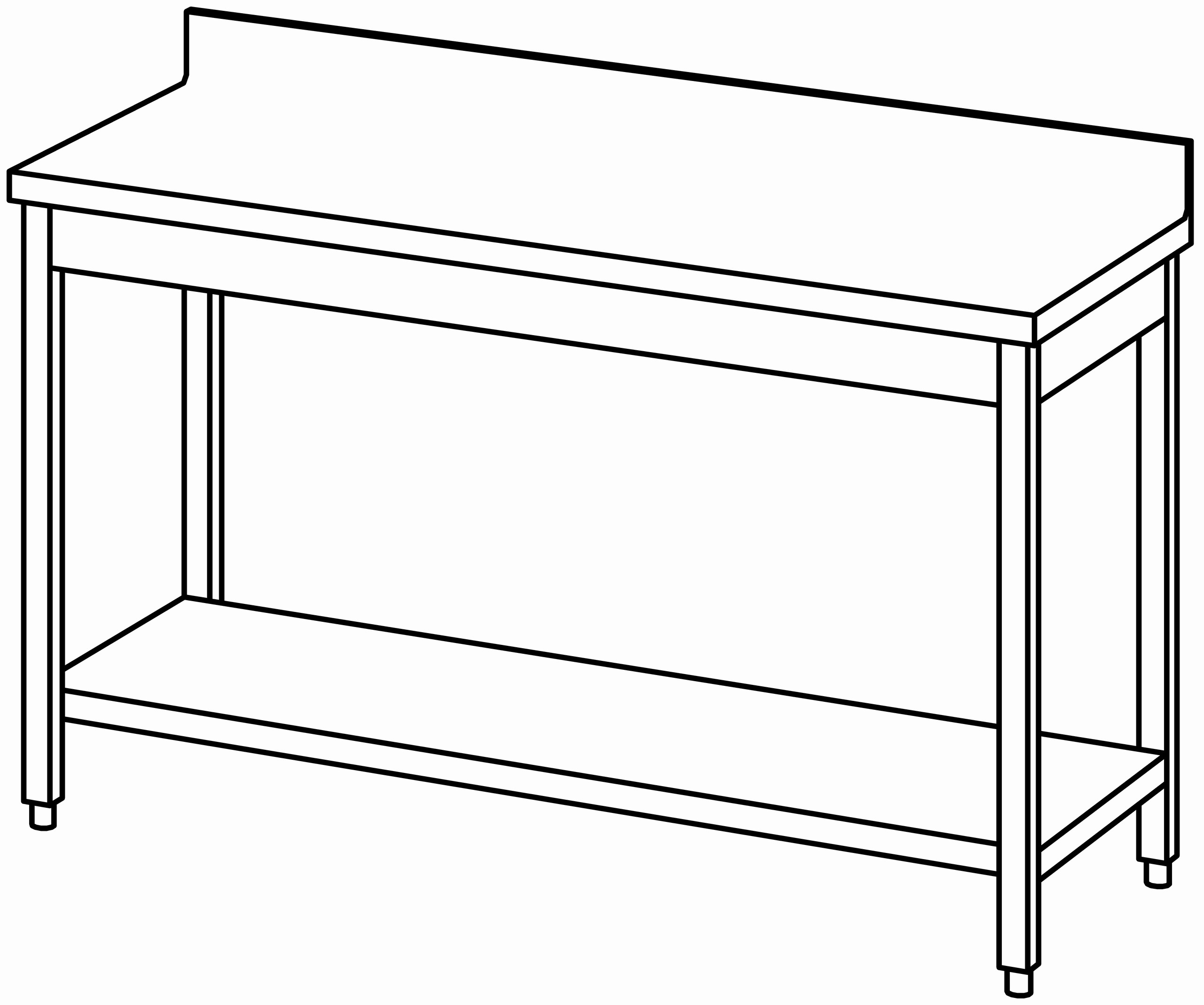 Arbeitstisch 1500x600, GB, mit Aufk.