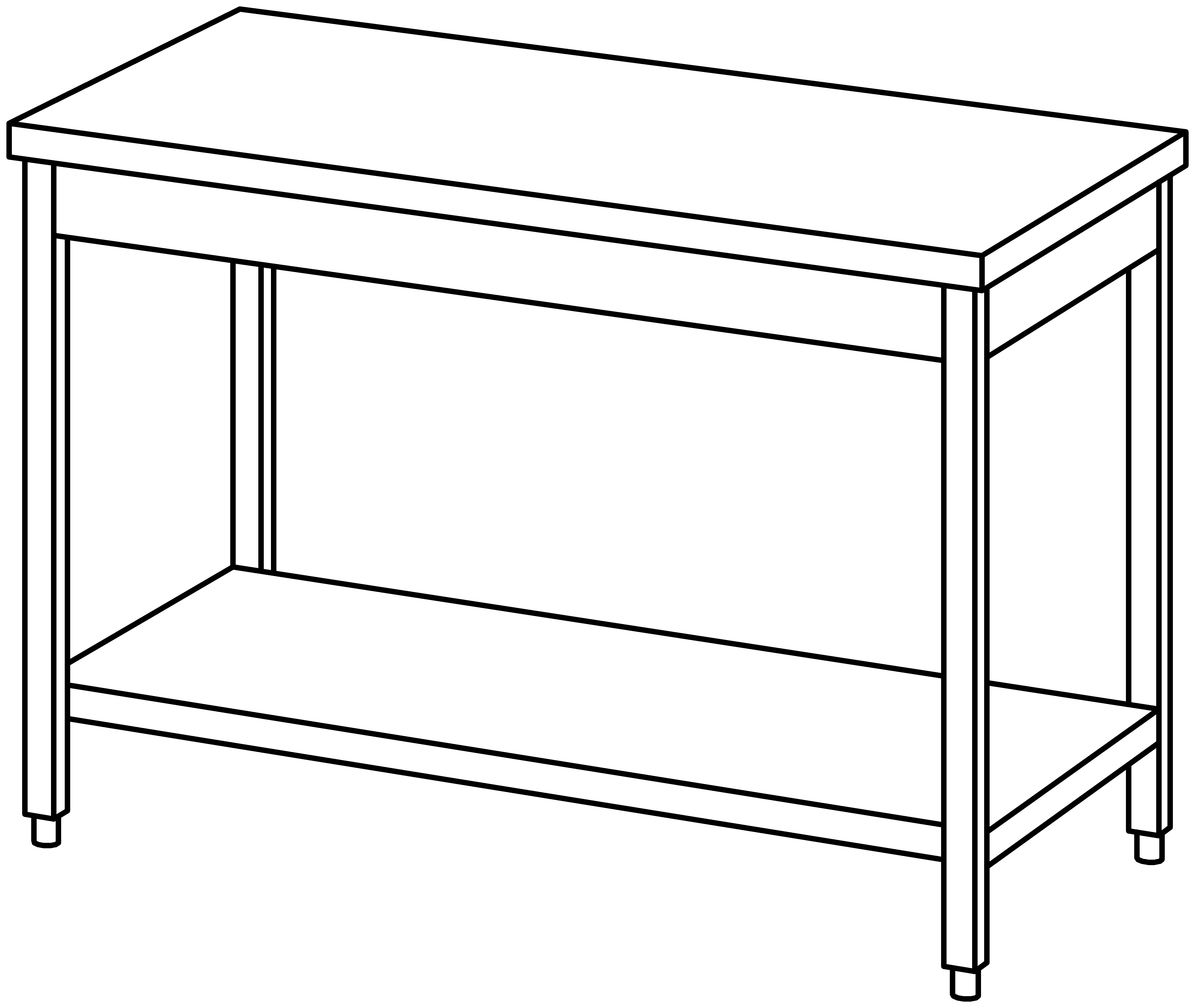Arbeitstisch 1300x700, GB, ohne Aufk.