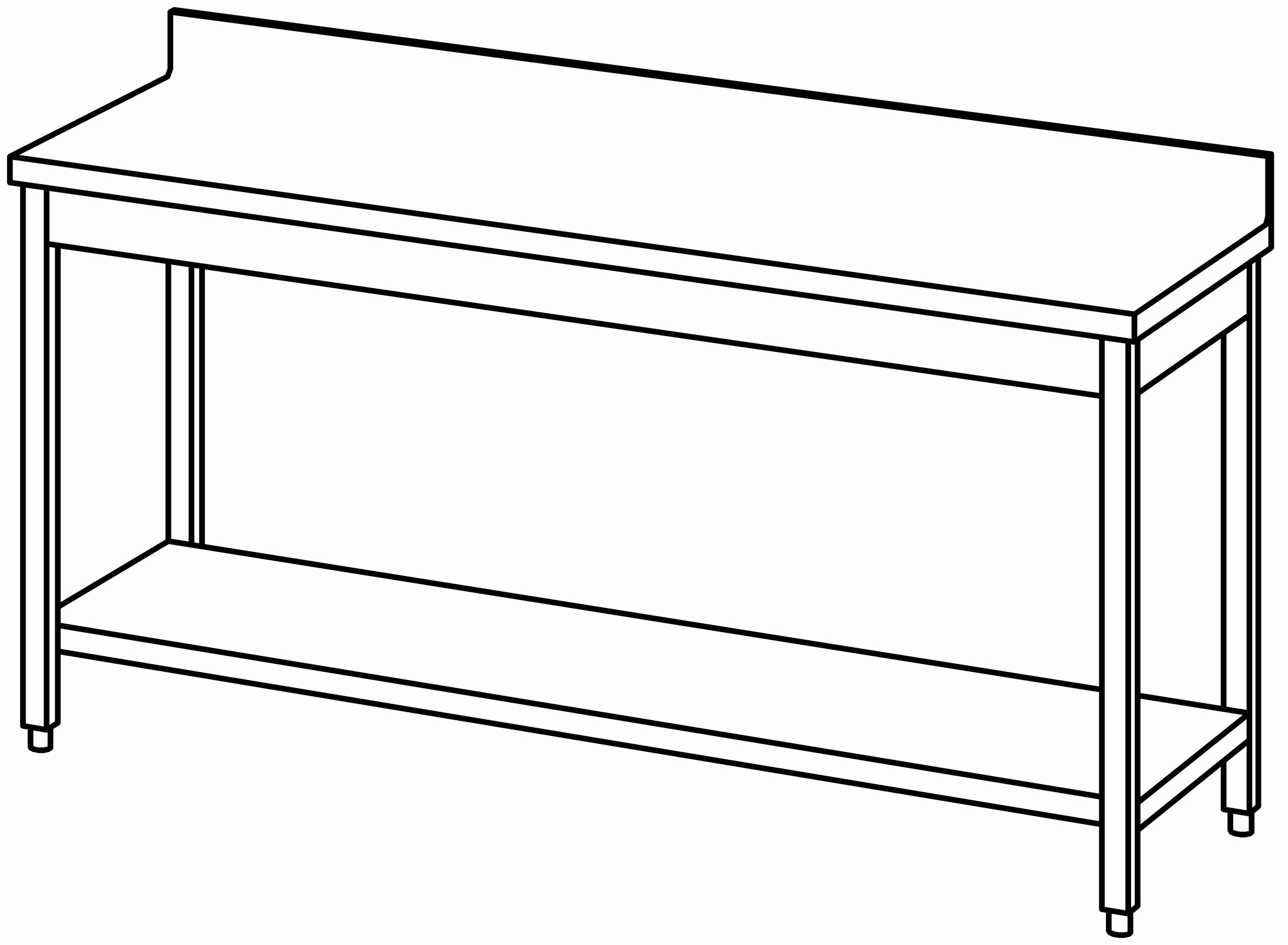 Arbeitstisch 1800x600, GB, mit Aufk.