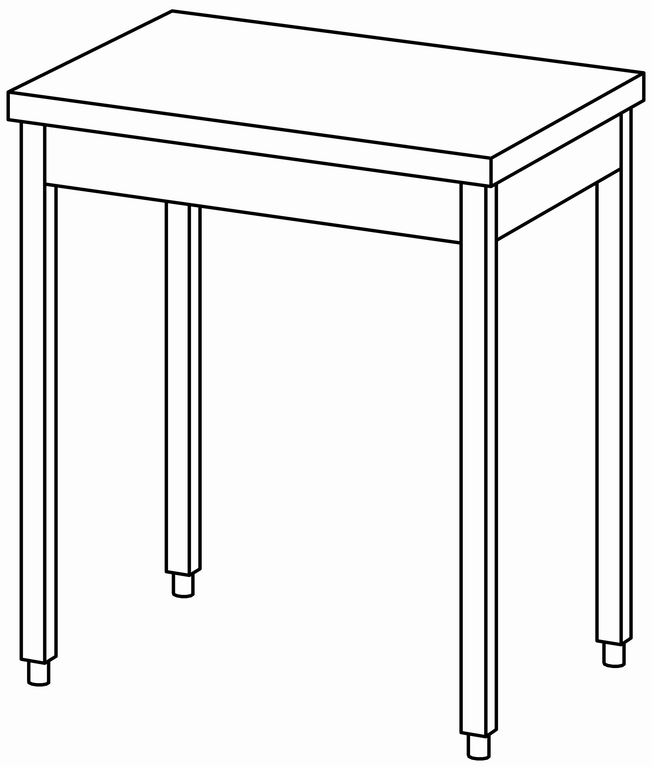 Arbeitstisch 800x600, ohne Aufkantung
