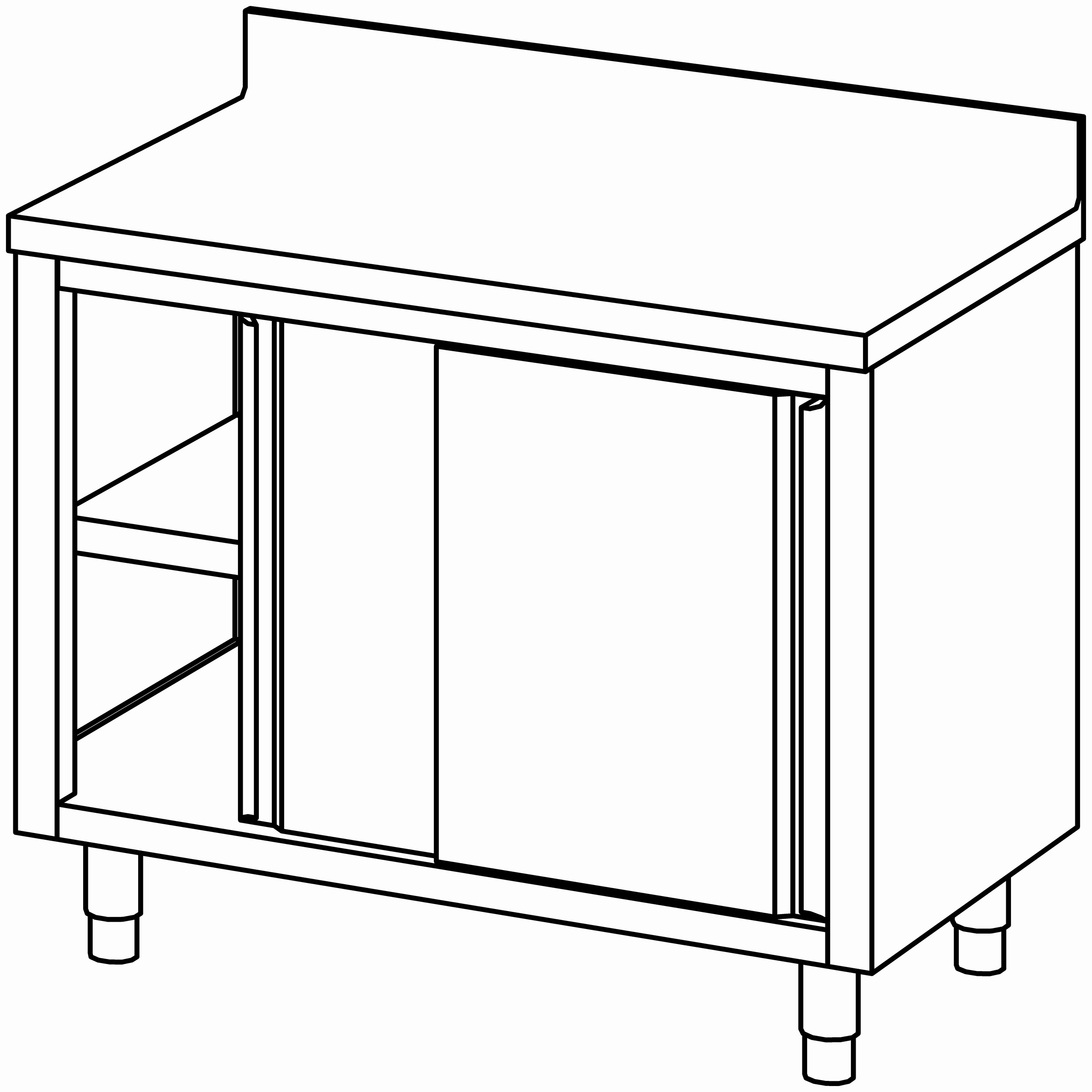 Arbeitsschrank 1100x700, S-Tür, mit AK