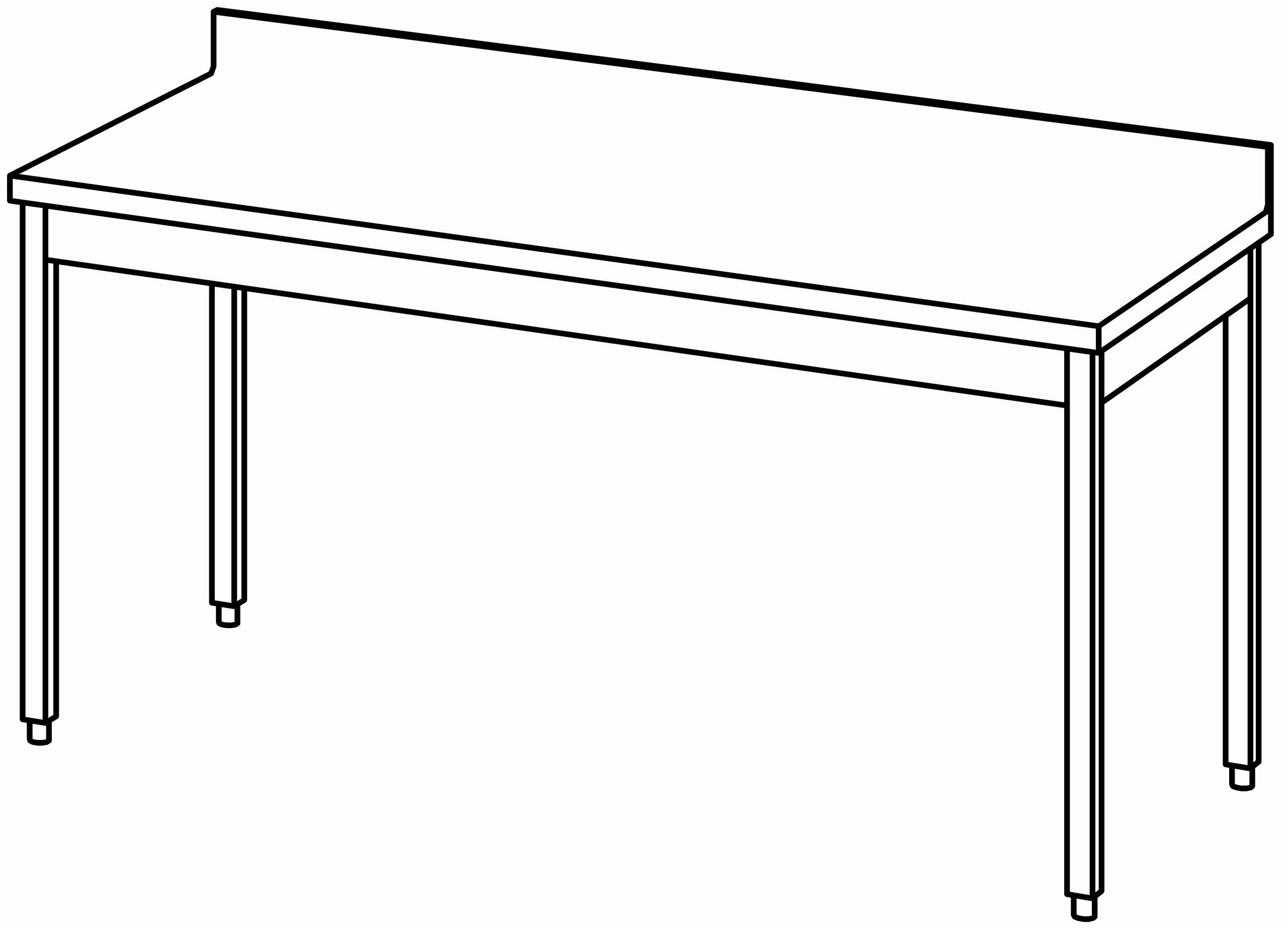 Arbeitstisch 1800x800, mit Aufkantung