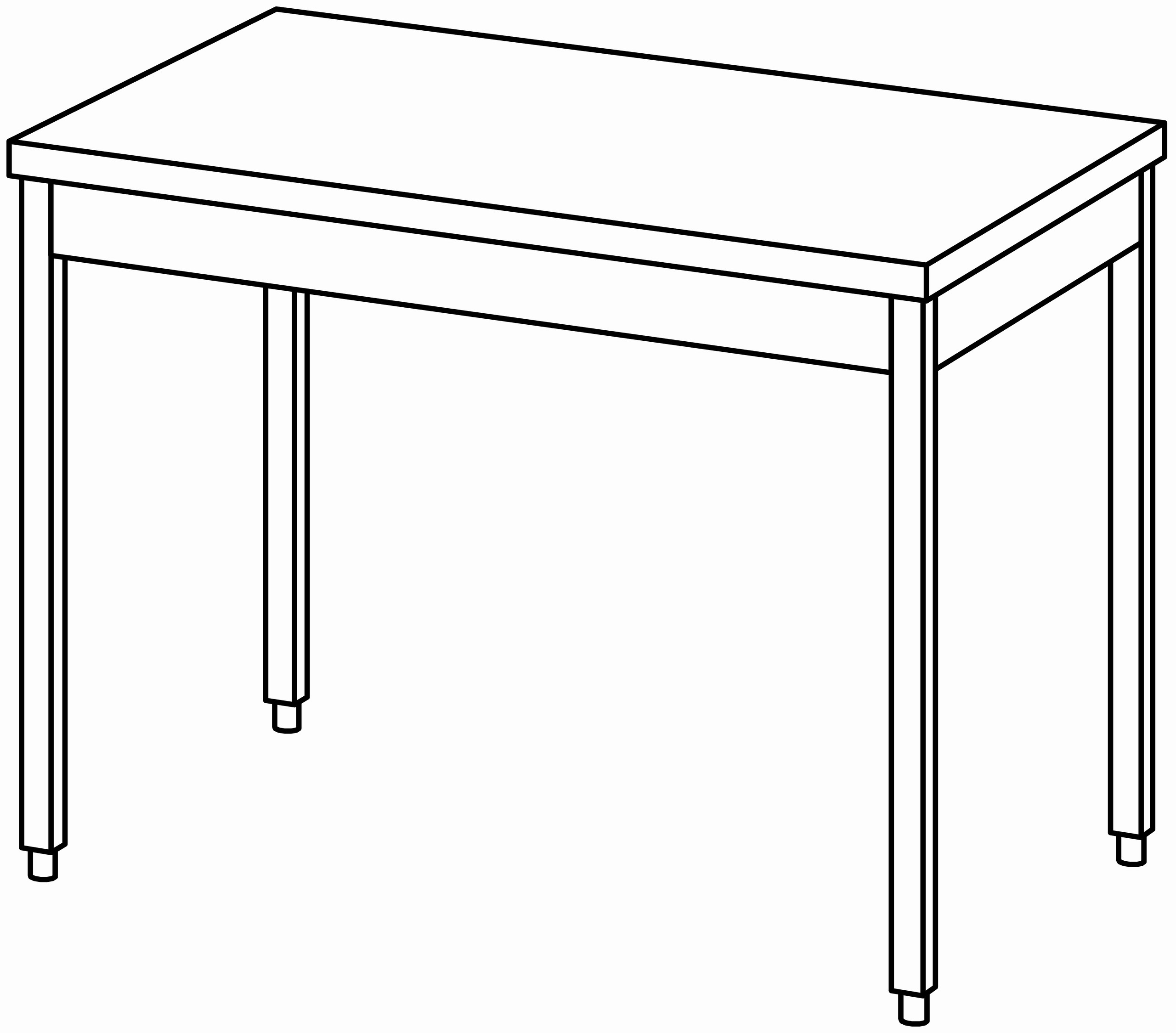 Arbeitstisch 1200x800, ohne Aufkantung